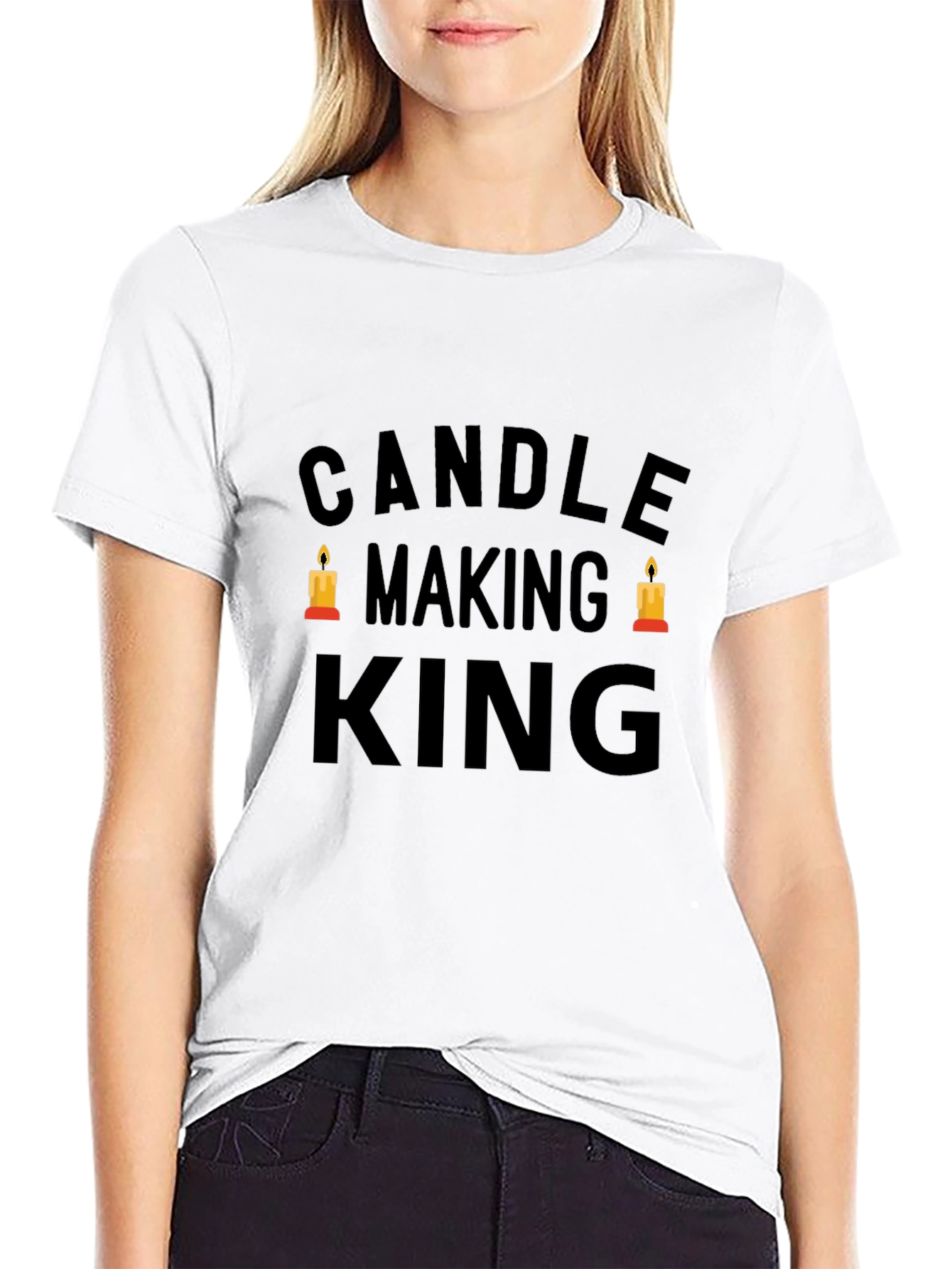 Candle Making King T-Shirt - Black Cotton Tee