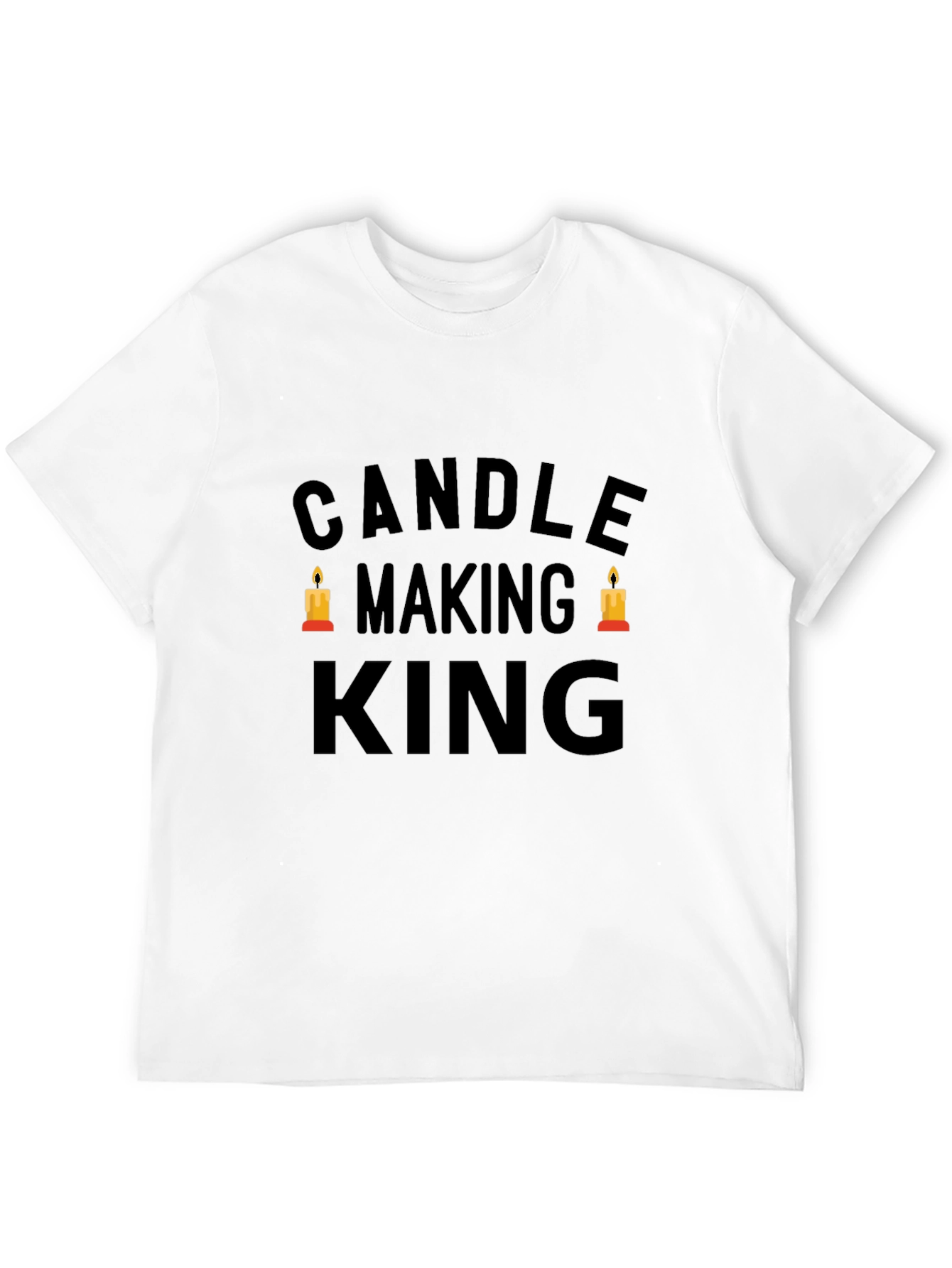 Candle Making King T-Shirt - Black Cotton Tee