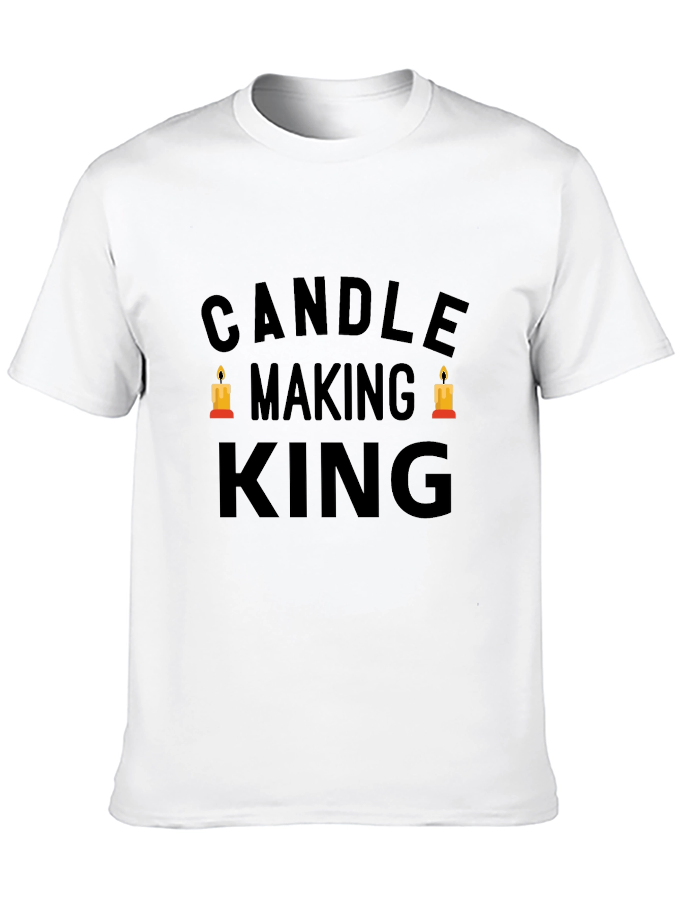 Candle Making King T-Shirt - Black Cotton Tee