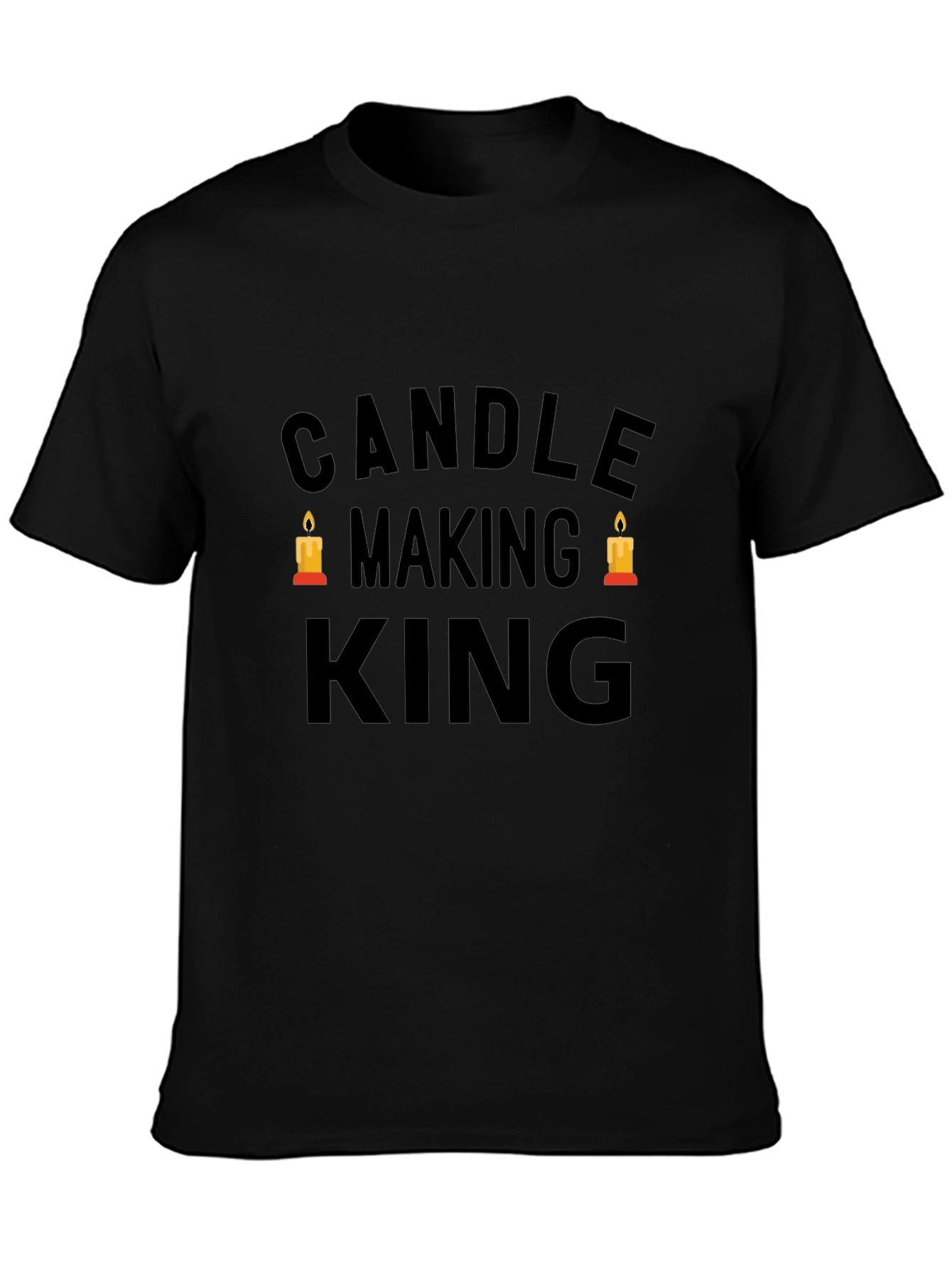 Candle Making King T-Shirt - Black Cotton Tee