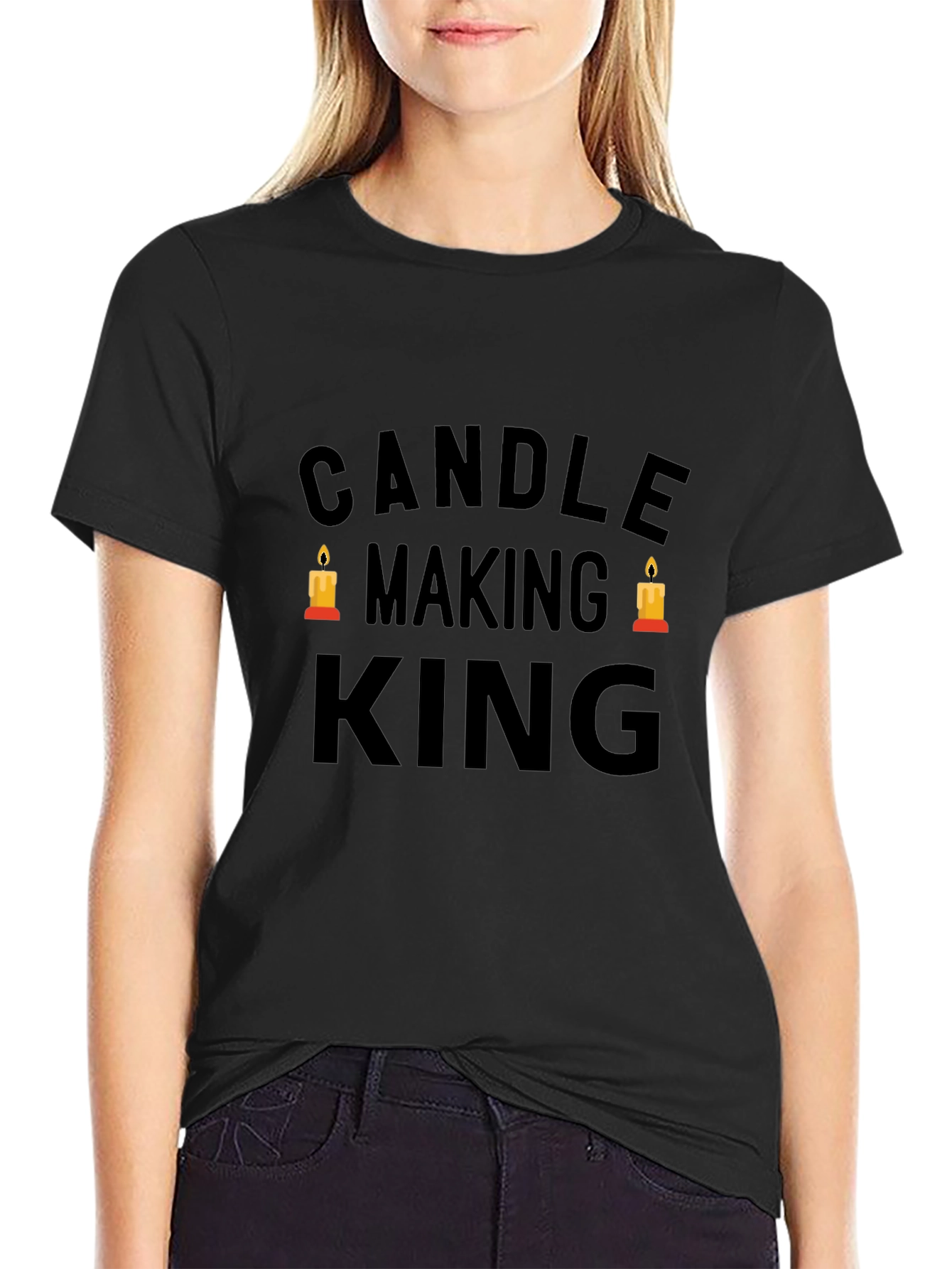 Candle Making King T-Shirt - Black Cotton Tee