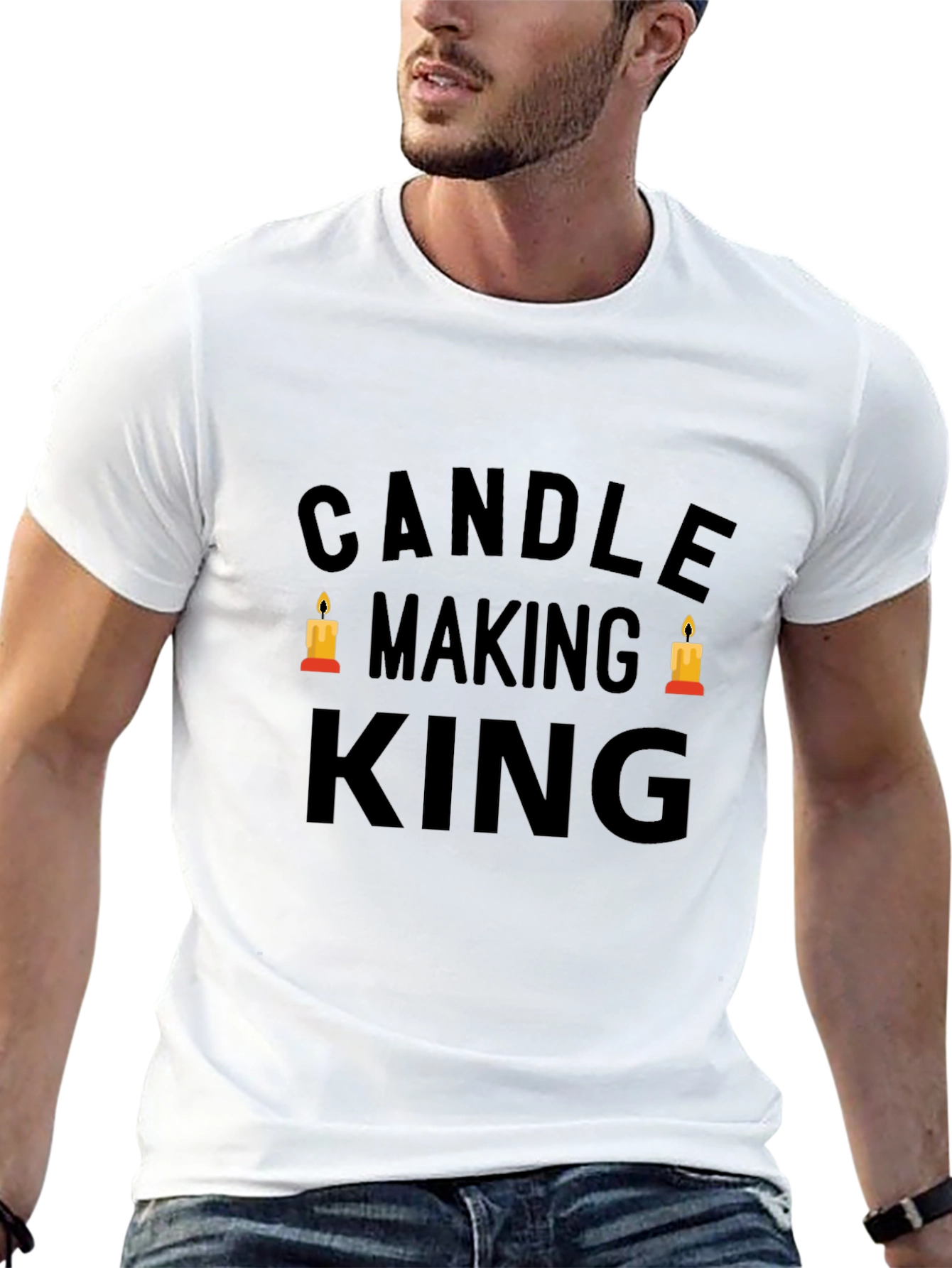 Candle Making King T-Shirt - Black Cotton Tee