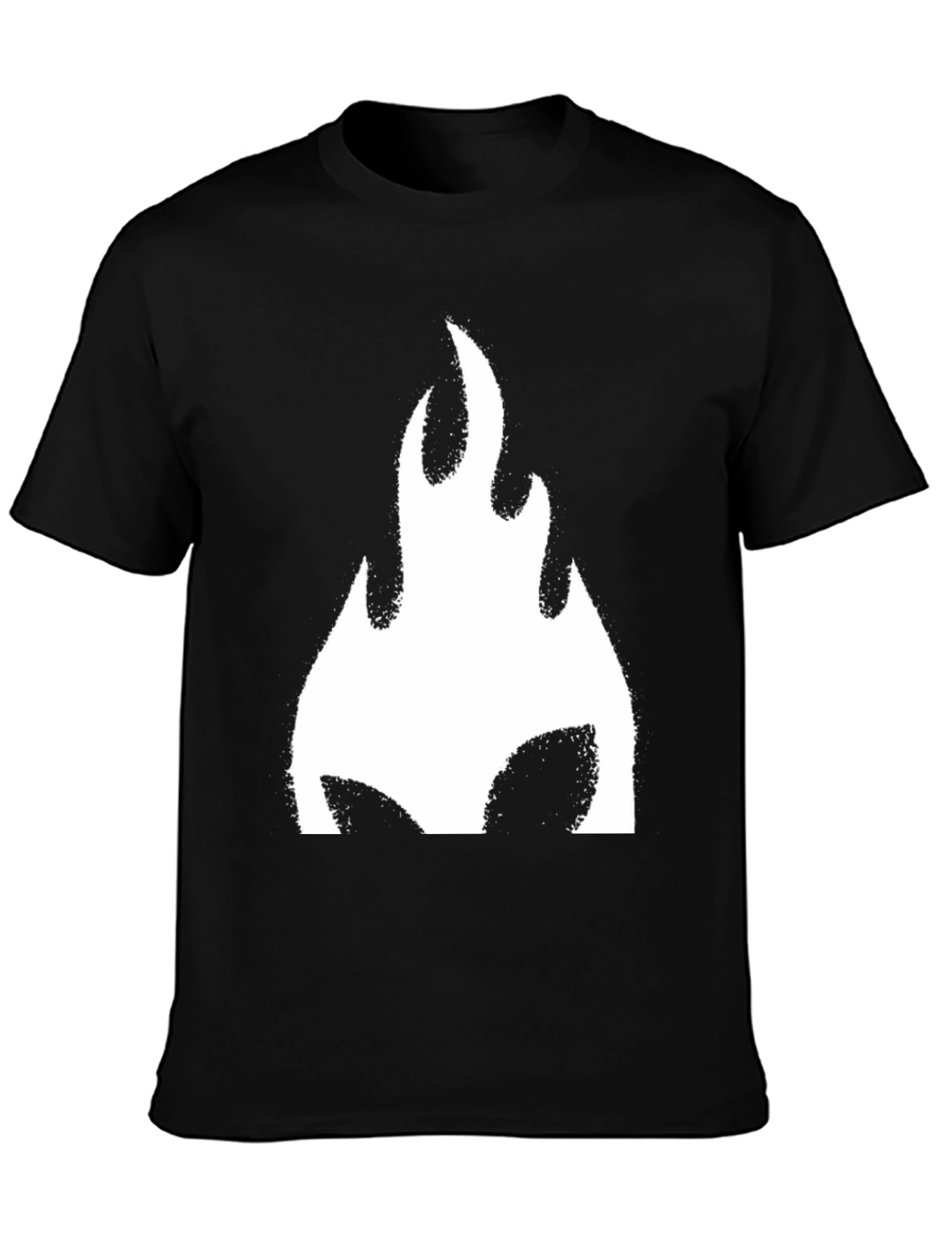 Bold Flame Graphic Black T-Shirt - Casual Style