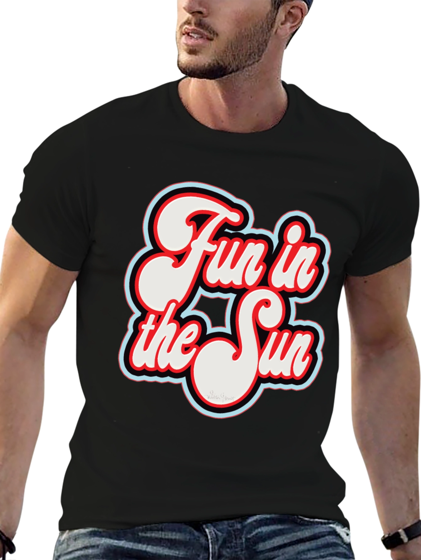 Fun in the Sun Graphic T-Shirt - Retro Style