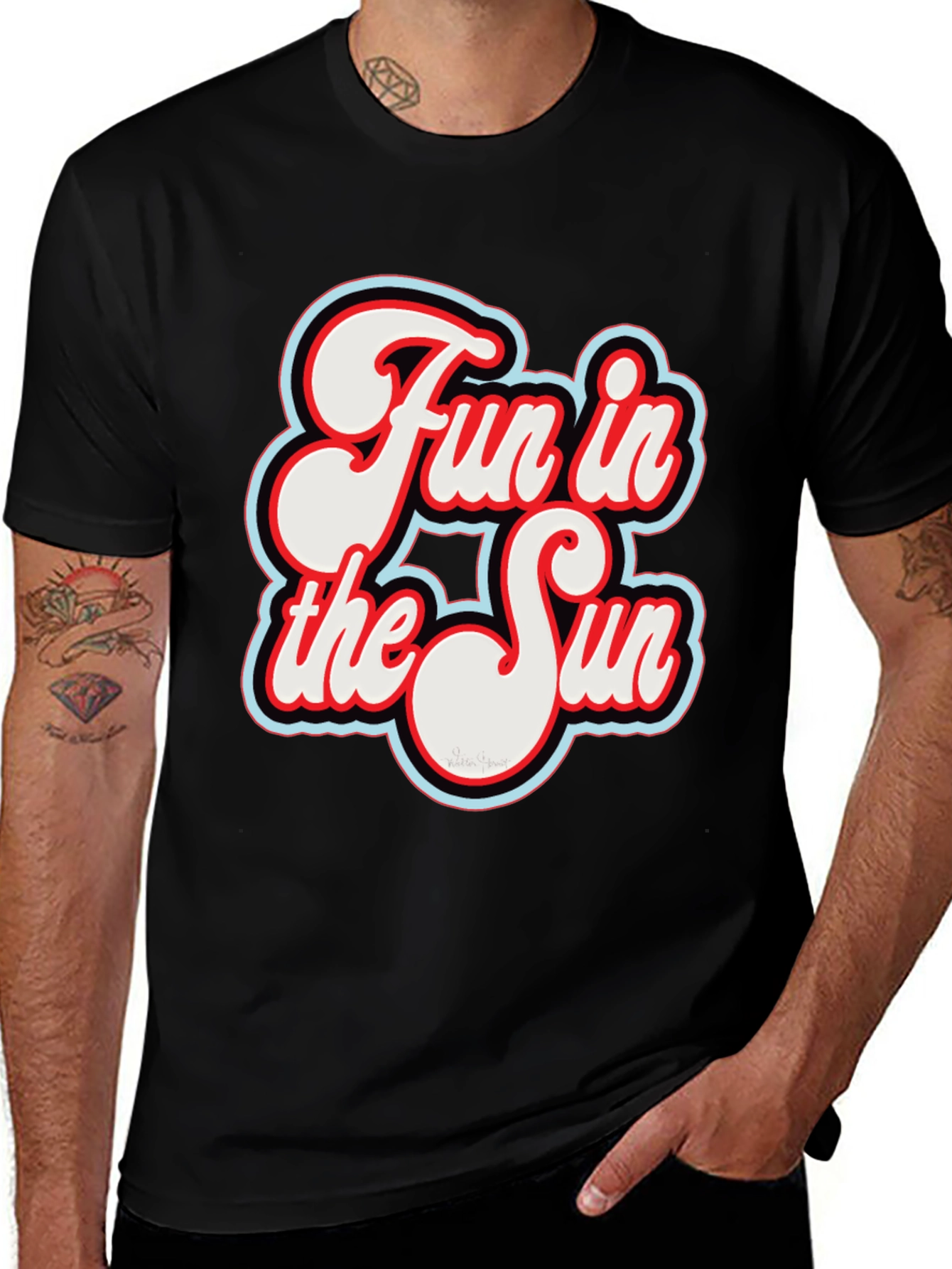 Fun in the Sun Graphic T-Shirt - Retro Style