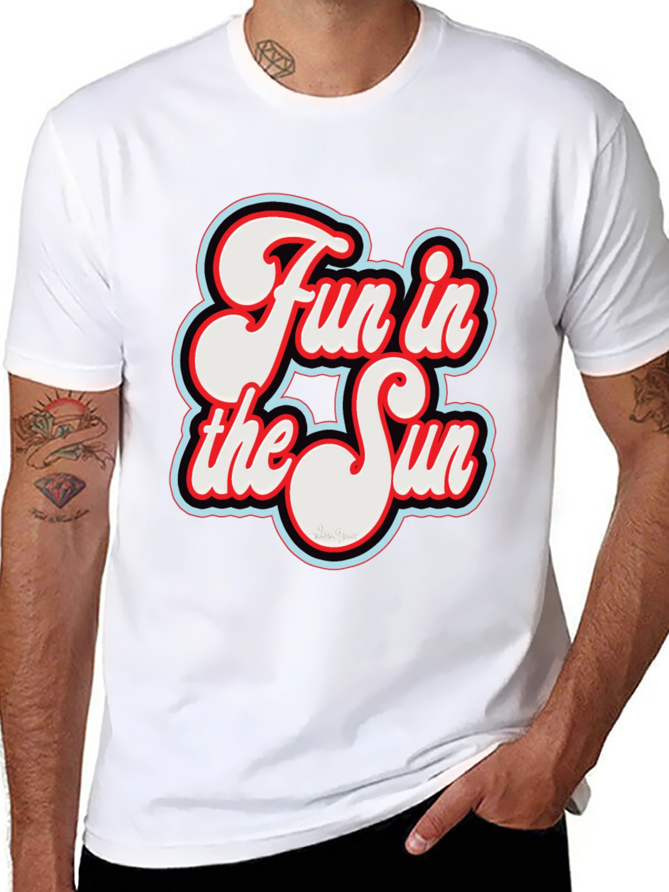 Fun in the Sun Graphic T-Shirt - Retro Style