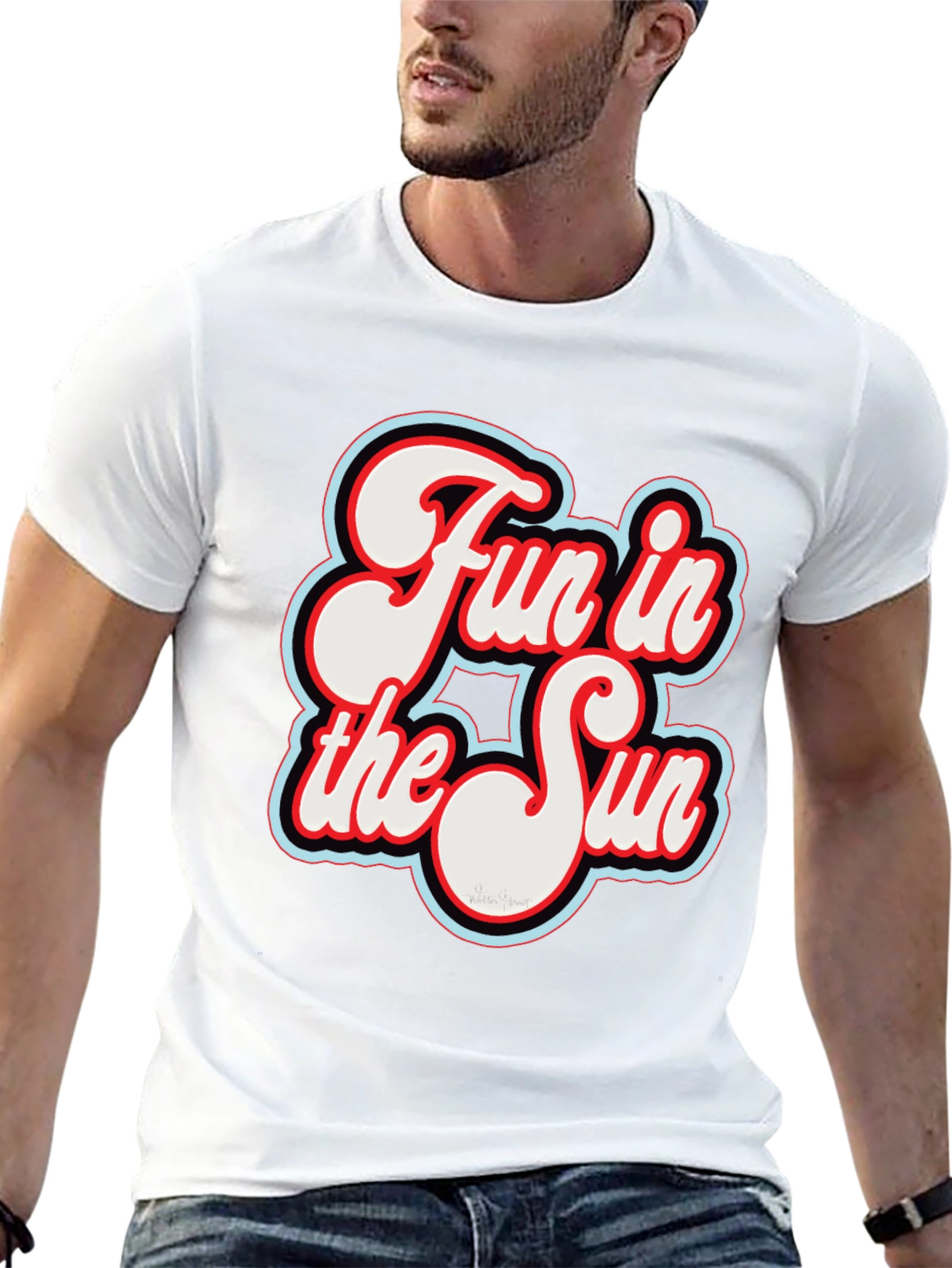 Fun in the Sun Graphic T-Shirt - Retro Style
