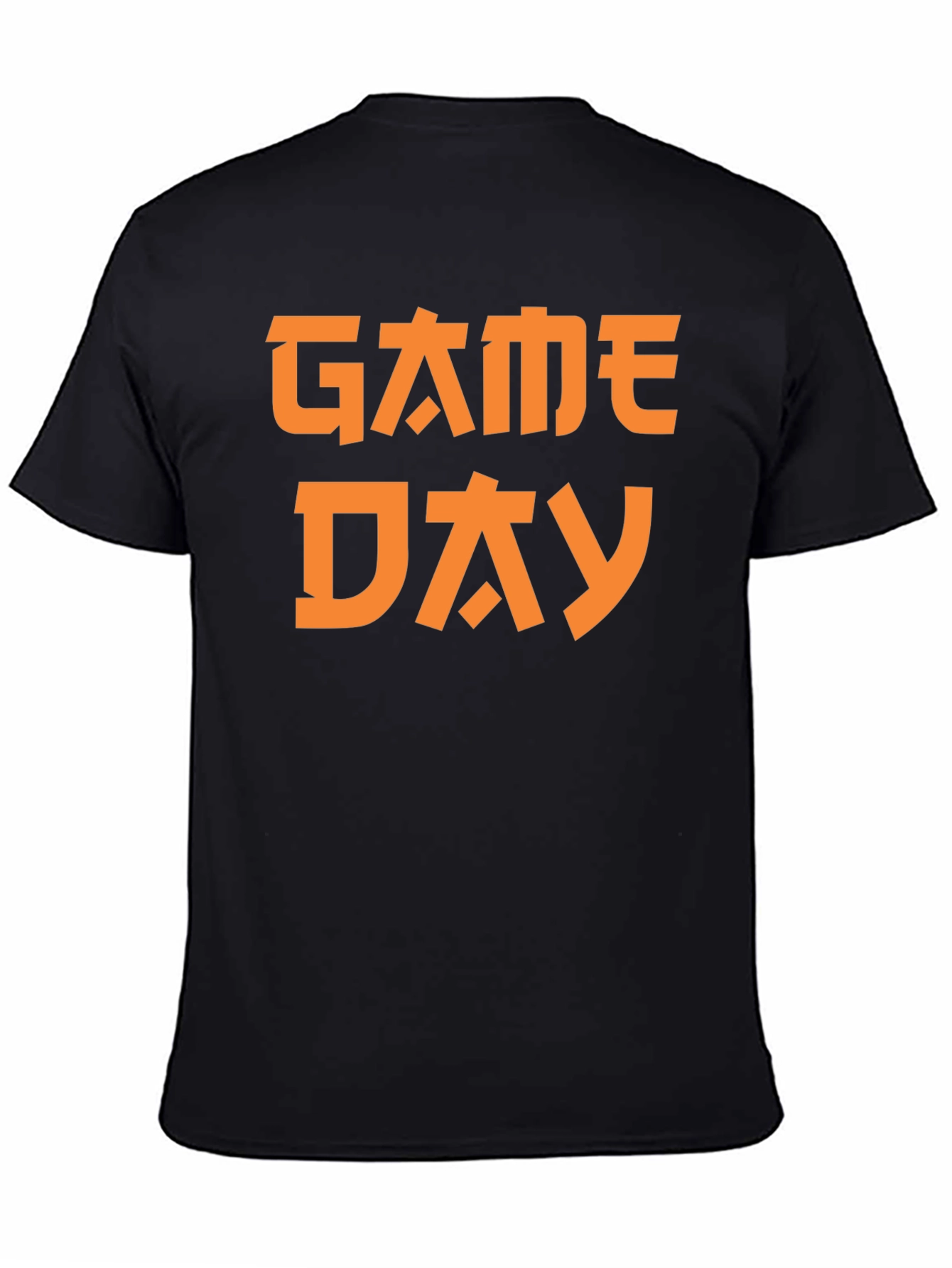 Game Day Graphic Tee - Black Cotton T-Shirt