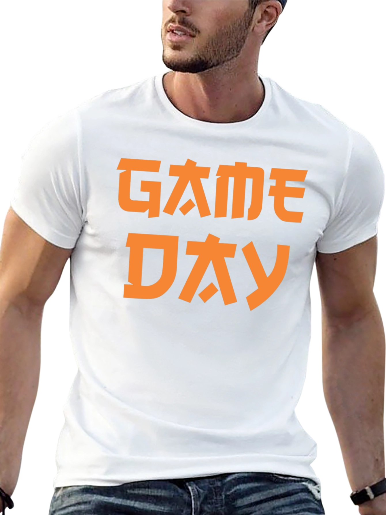 Game Day Graphic Tee - Black Cotton T-Shirt