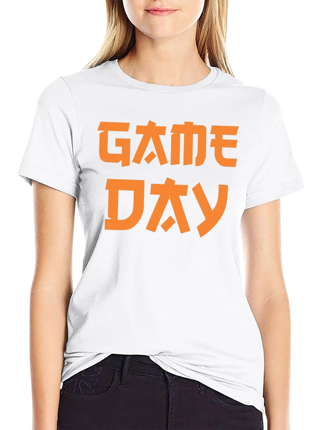 Game Day Graphic Tee - Black Cotton T-Shirt