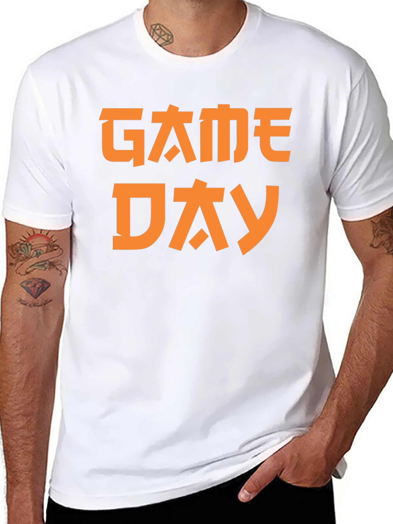 Game Day Graphic Tee - Black Cotton T-Shirt