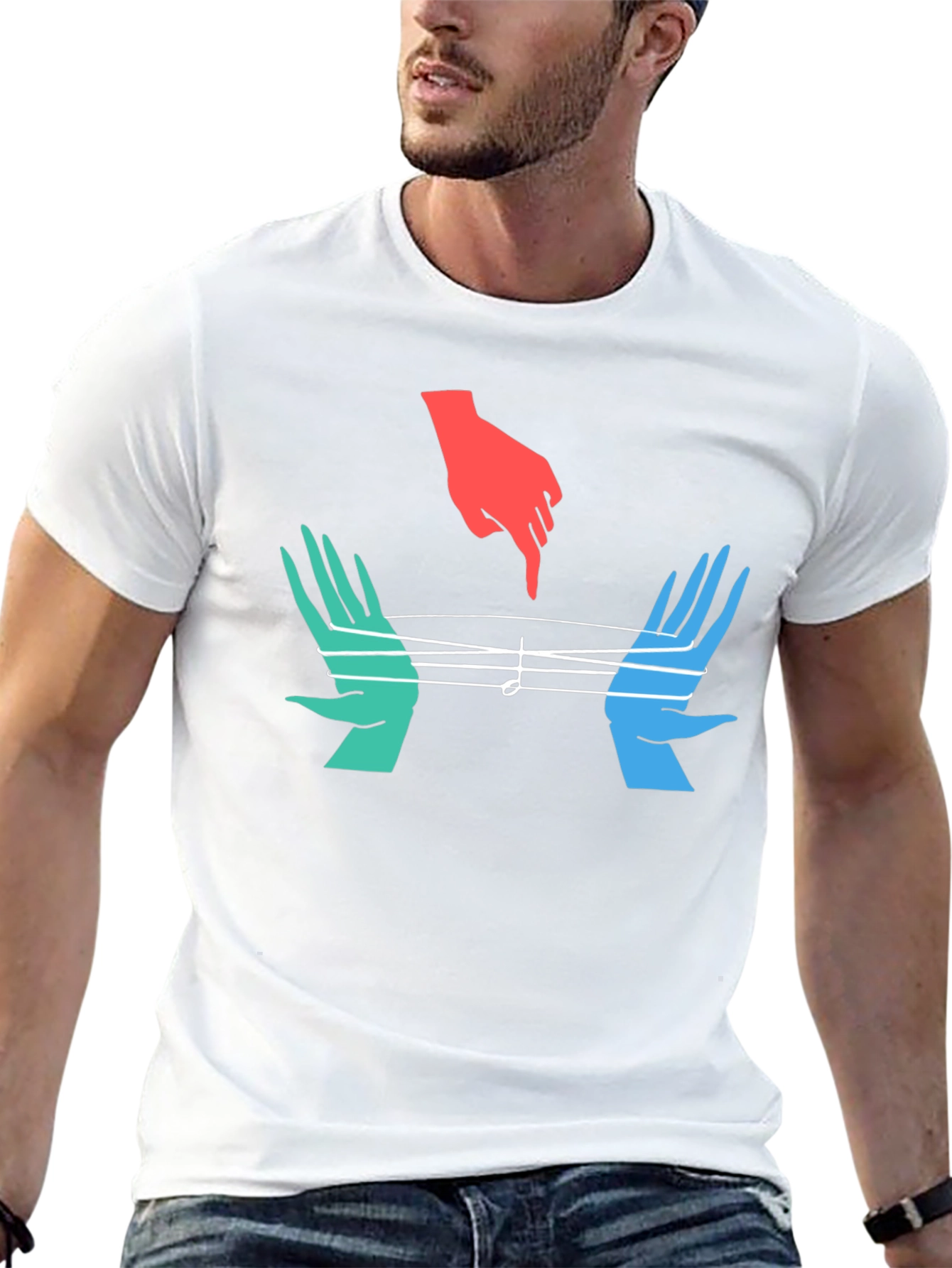 String Art Graphic Tee - Unique Musician Shirt