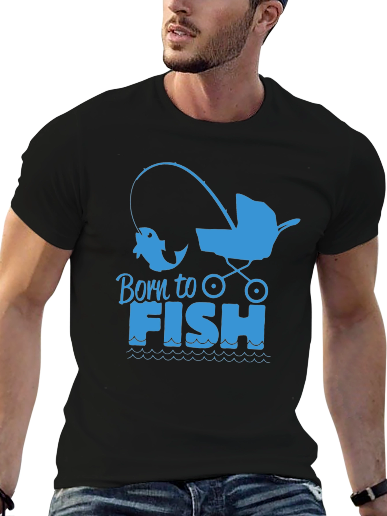Born to Fish Baby Stroller Graphic T-Shirt