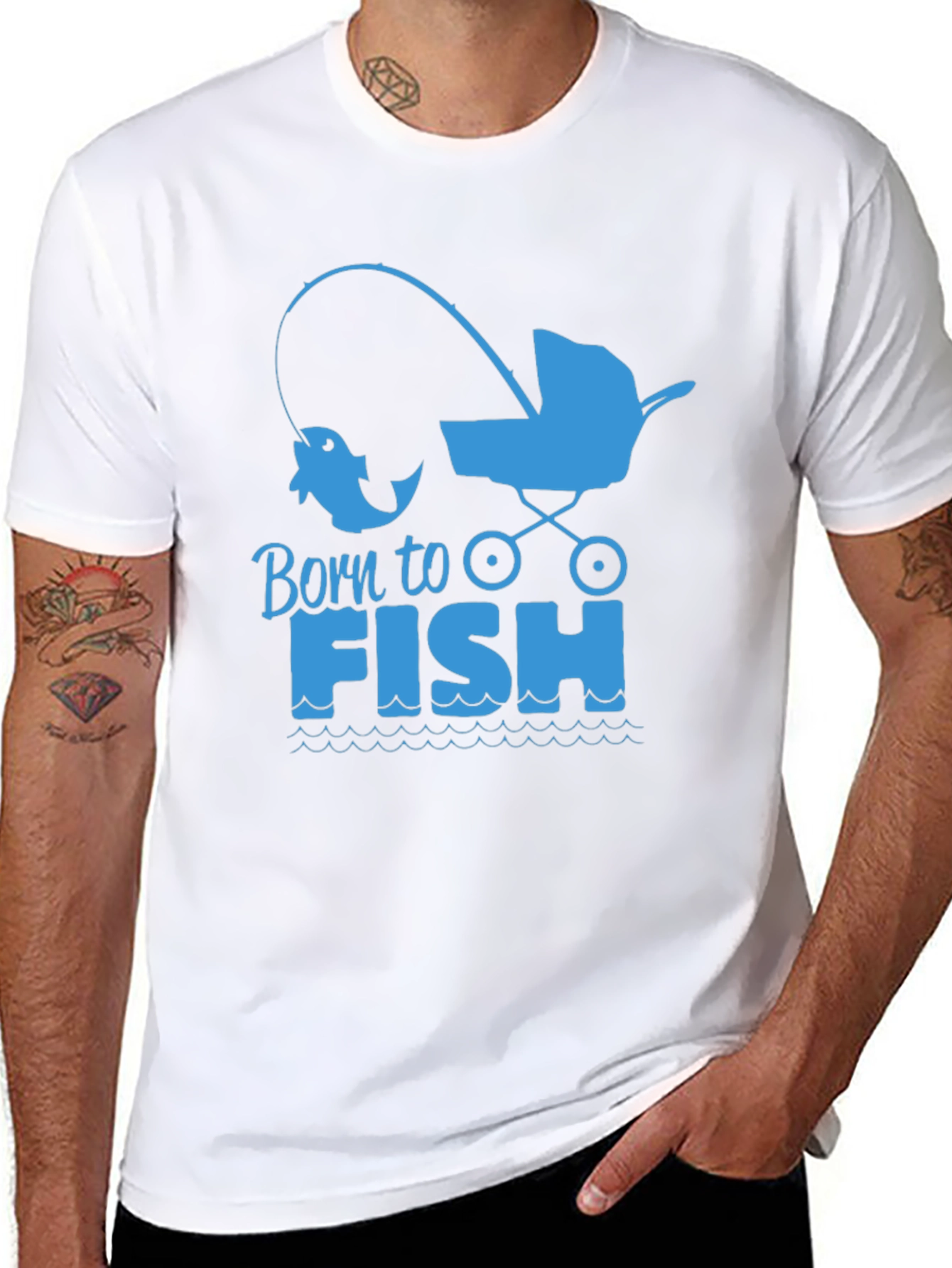 Born to Fish Baby Stroller Graphic T-Shirt