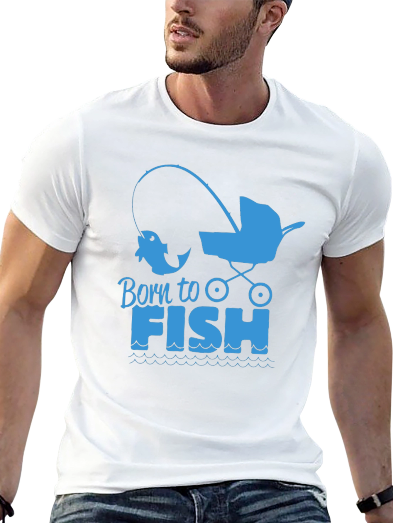 Born to Fish Baby Stroller Graphic T-Shirt