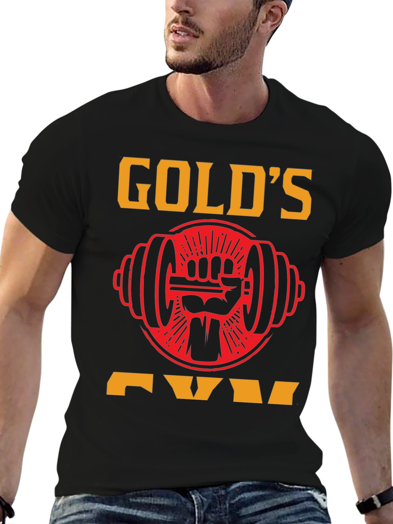 Golds Gym Black T-Shirt - Weightlifting Apparel