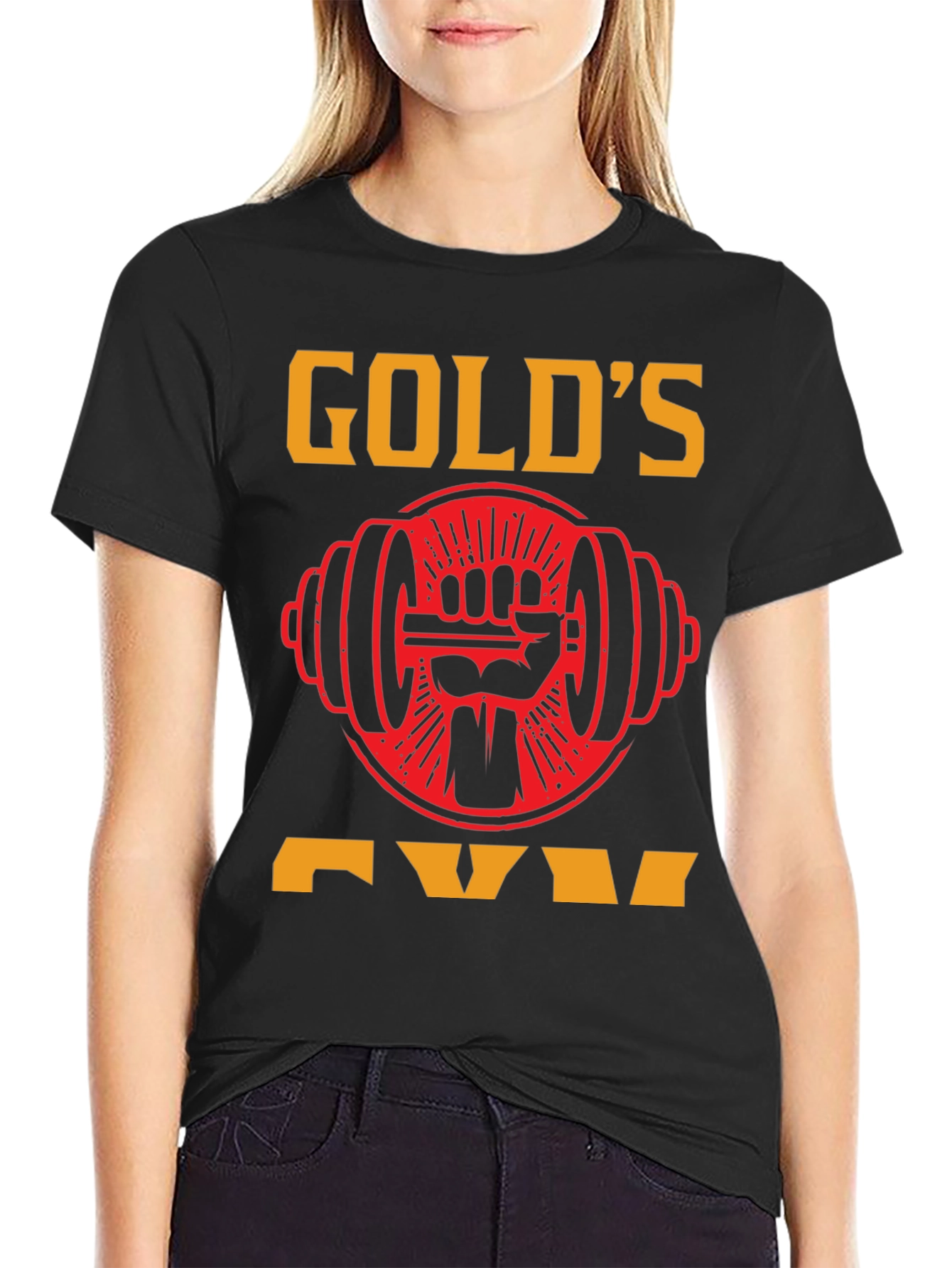 Golds Gym Black T-Shirt - Weightlifting Apparel