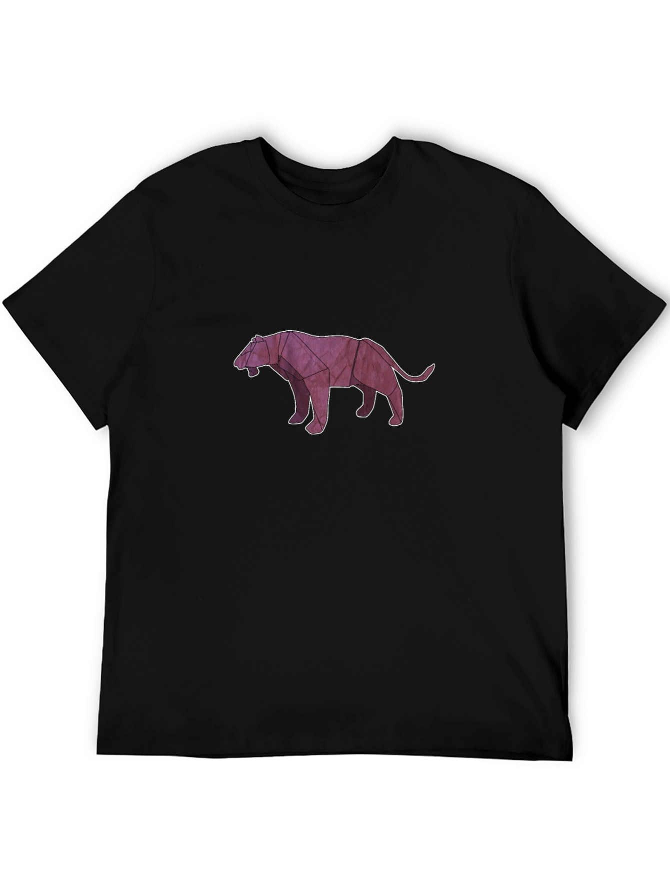 Geometric Panther T-Shirt - Sleek Black Tee