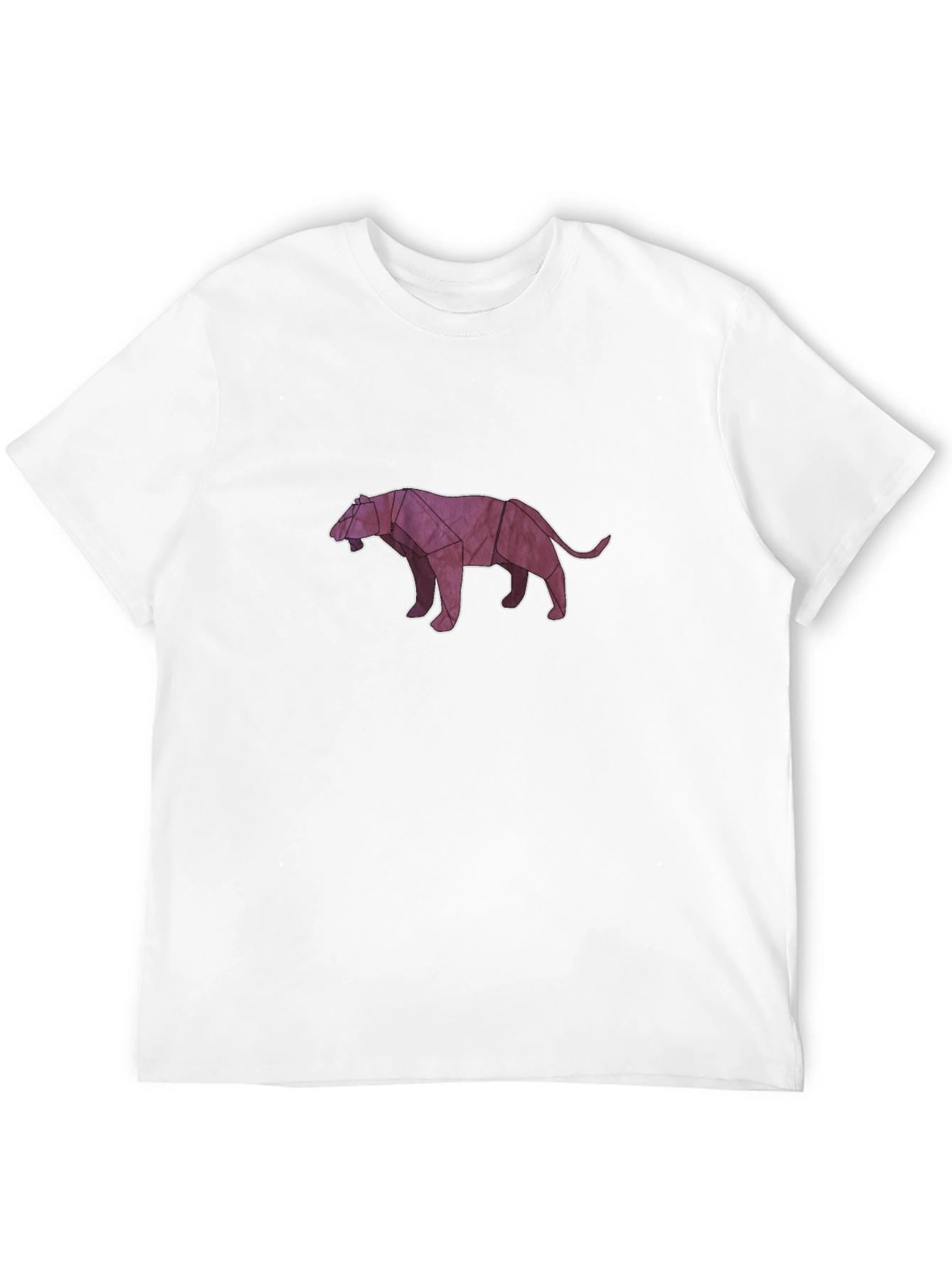 Geometric Panther T-Shirt - Sleek Black Tee
