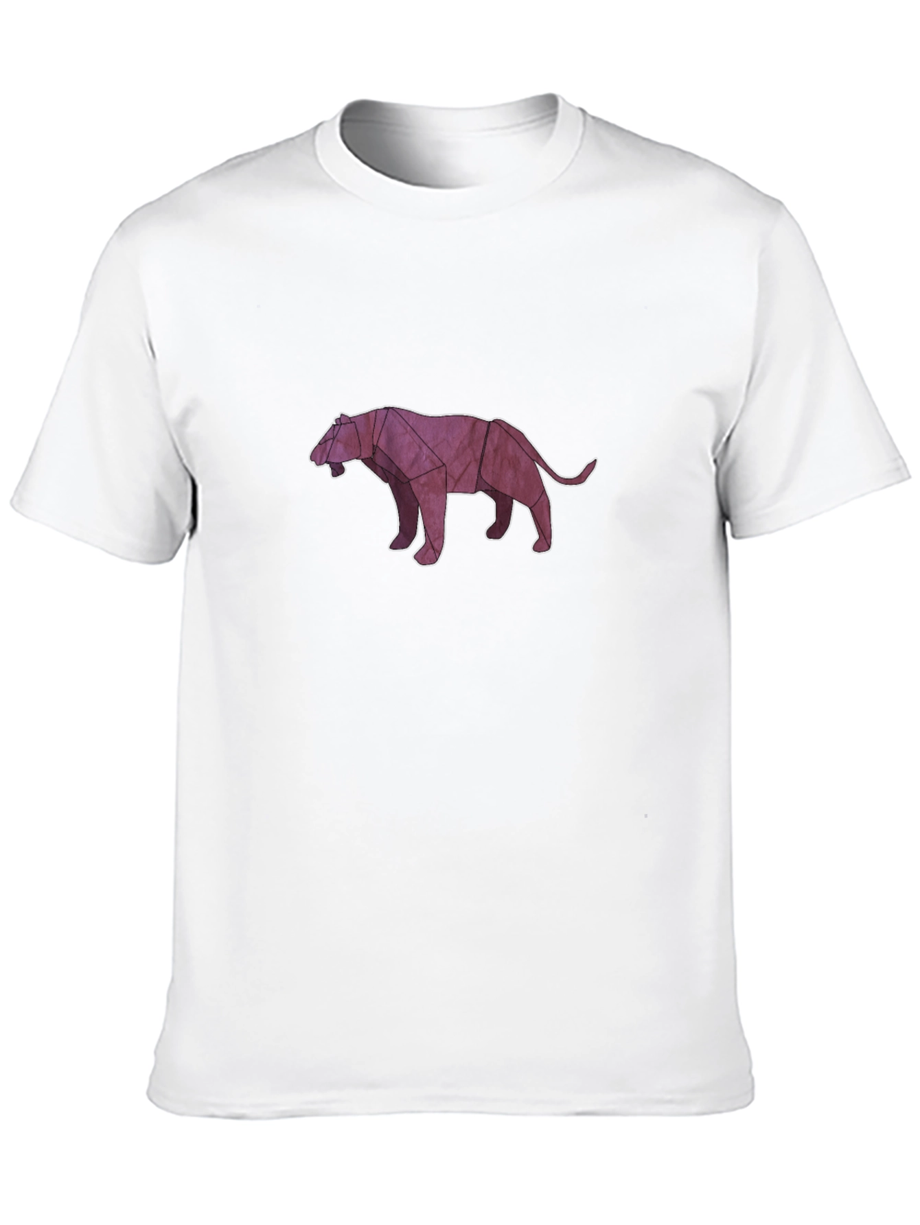 Geometric Panther T-Shirt - Sleek Black Tee