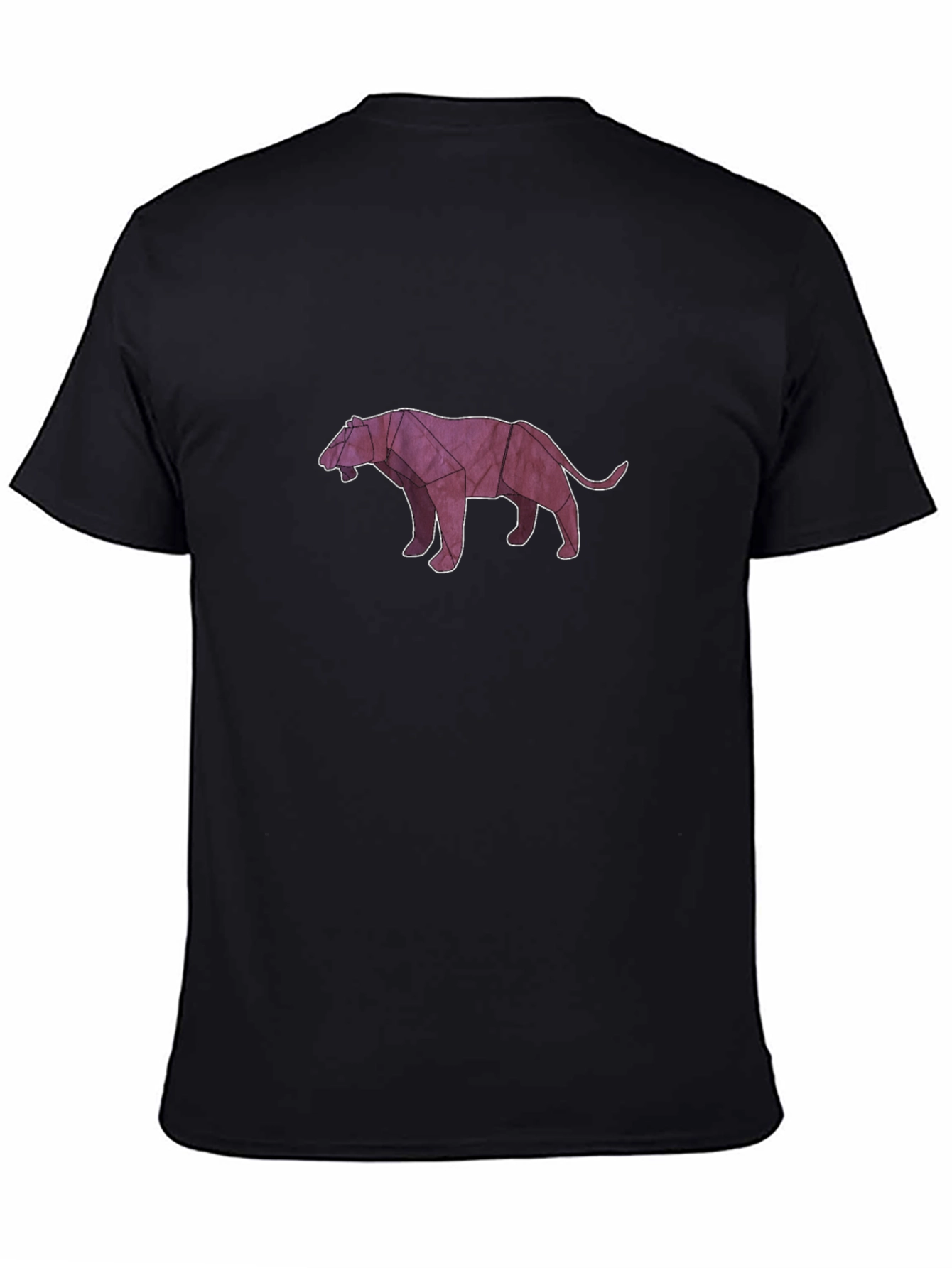 Geometric Panther T-Shirt - Sleek Black Tee