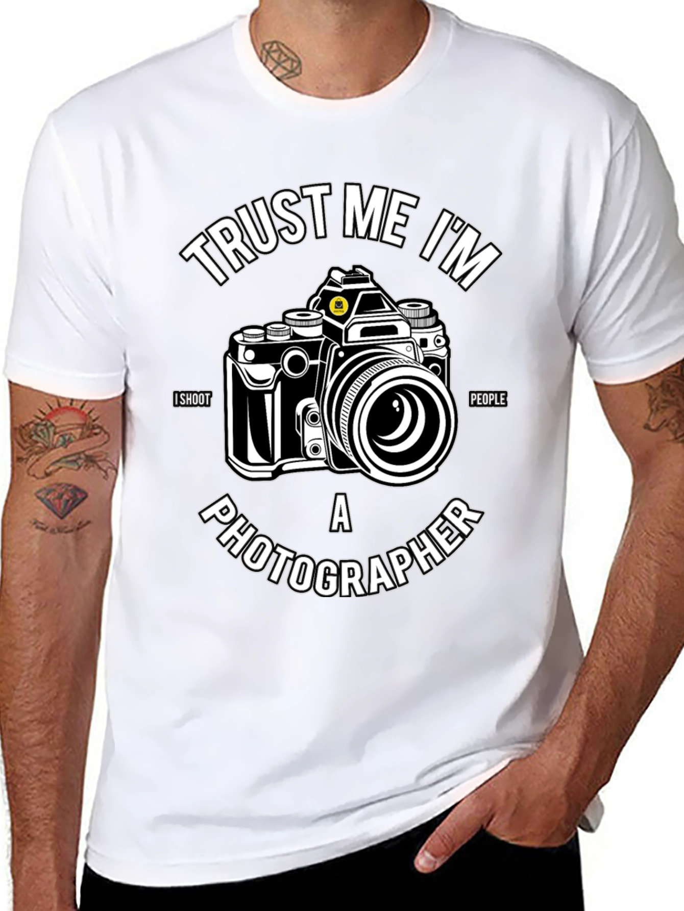 Trust Me Im a Photographer Black T-Shirt
