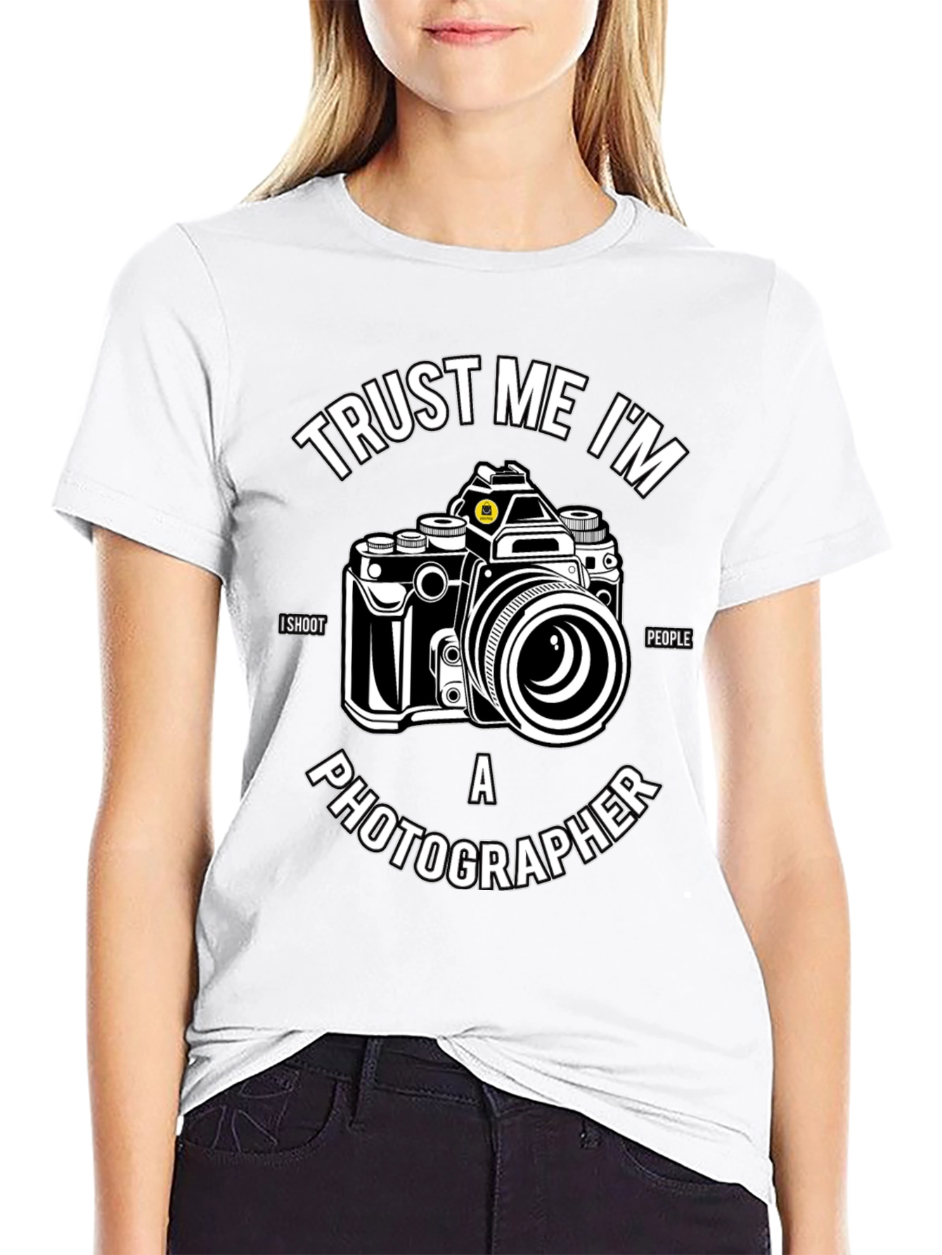 Trust Me Im a Photographer Black T-Shirt