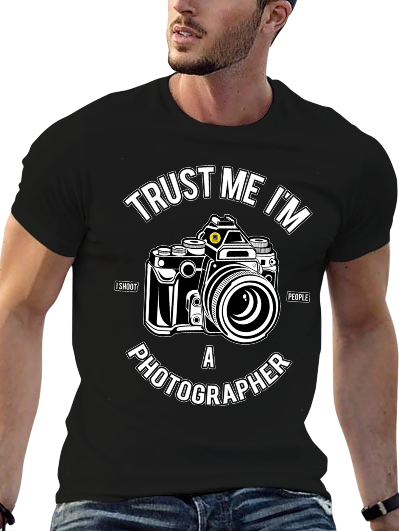 Trust Me Im a Photographer Black T-Shirt