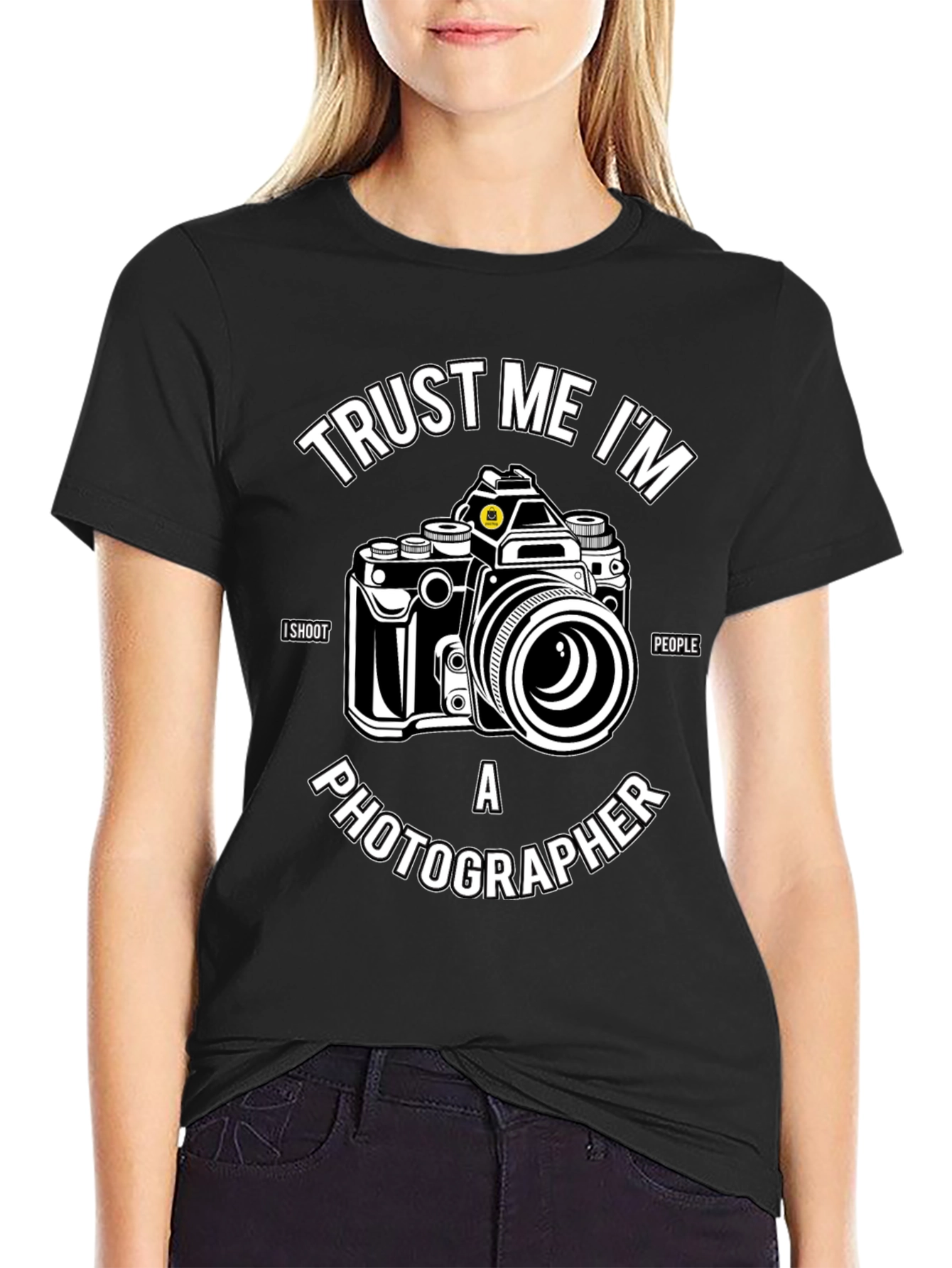 Trust Me Im a Photographer Black T-Shirt