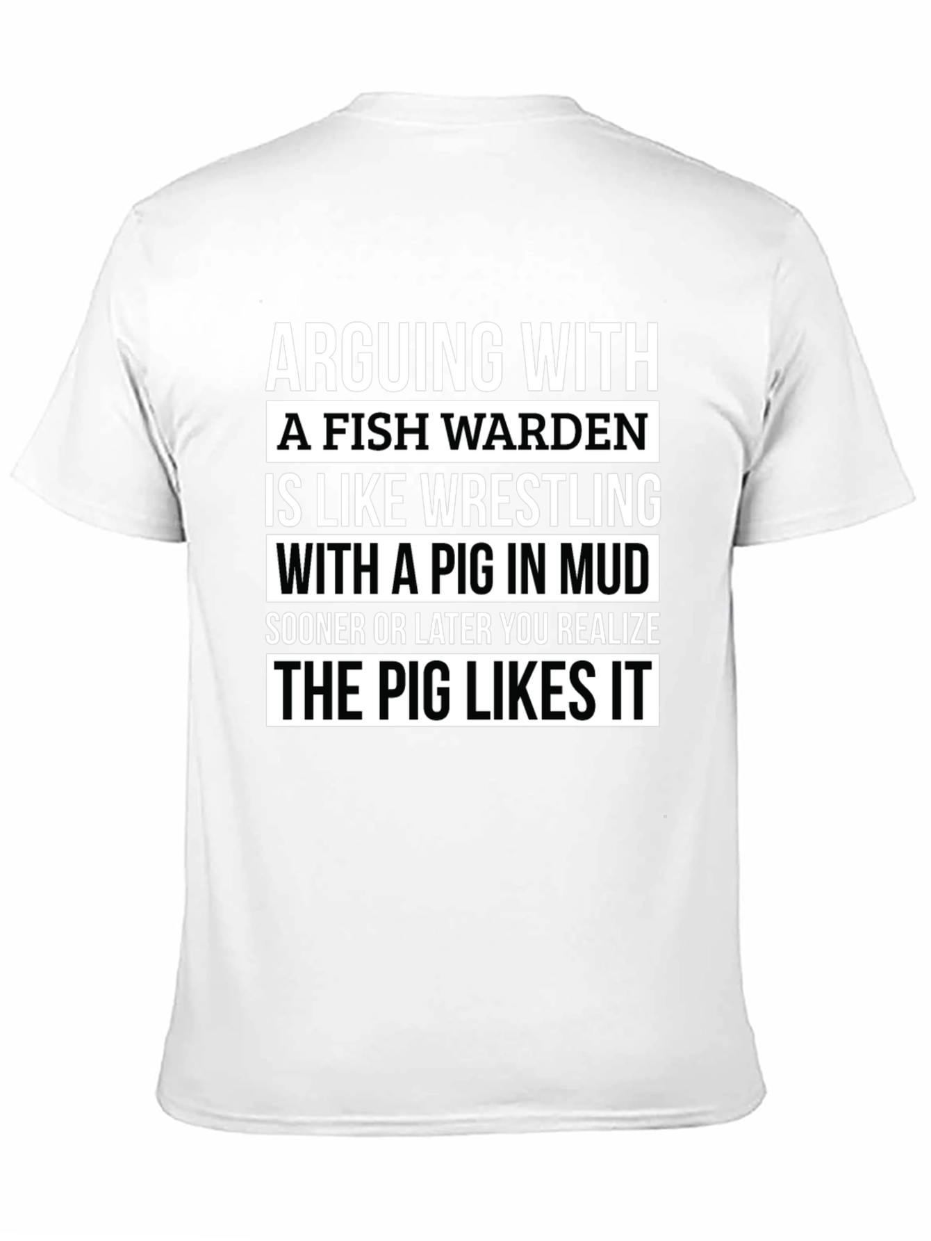 Fish Warden Pig Mud Wrestling T-Shirt
