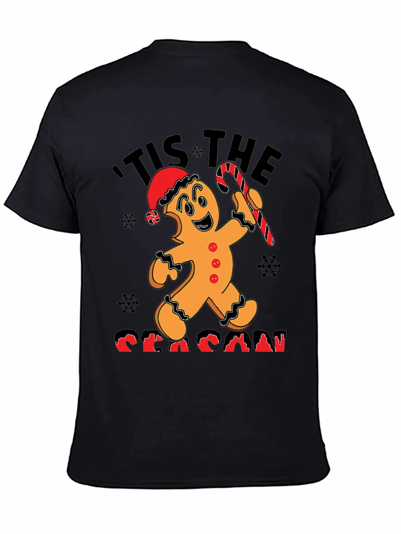 Festive Tis the Season Gingerbread Christmas T-Shirt