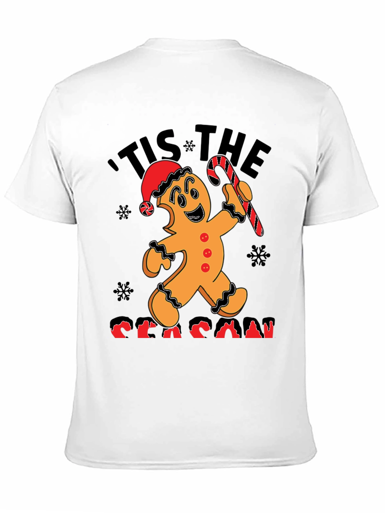 Festive Tis the Season Gingerbread Christmas T-Shirt