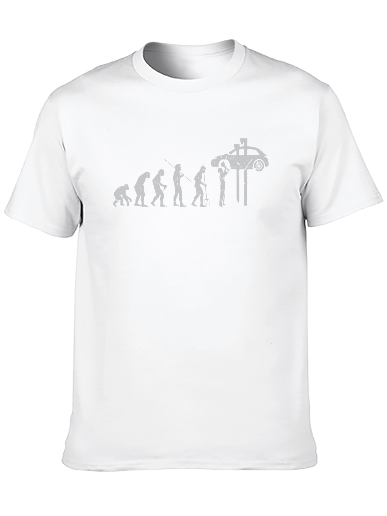 Evolution of Car Mechanic Black T-Shirt