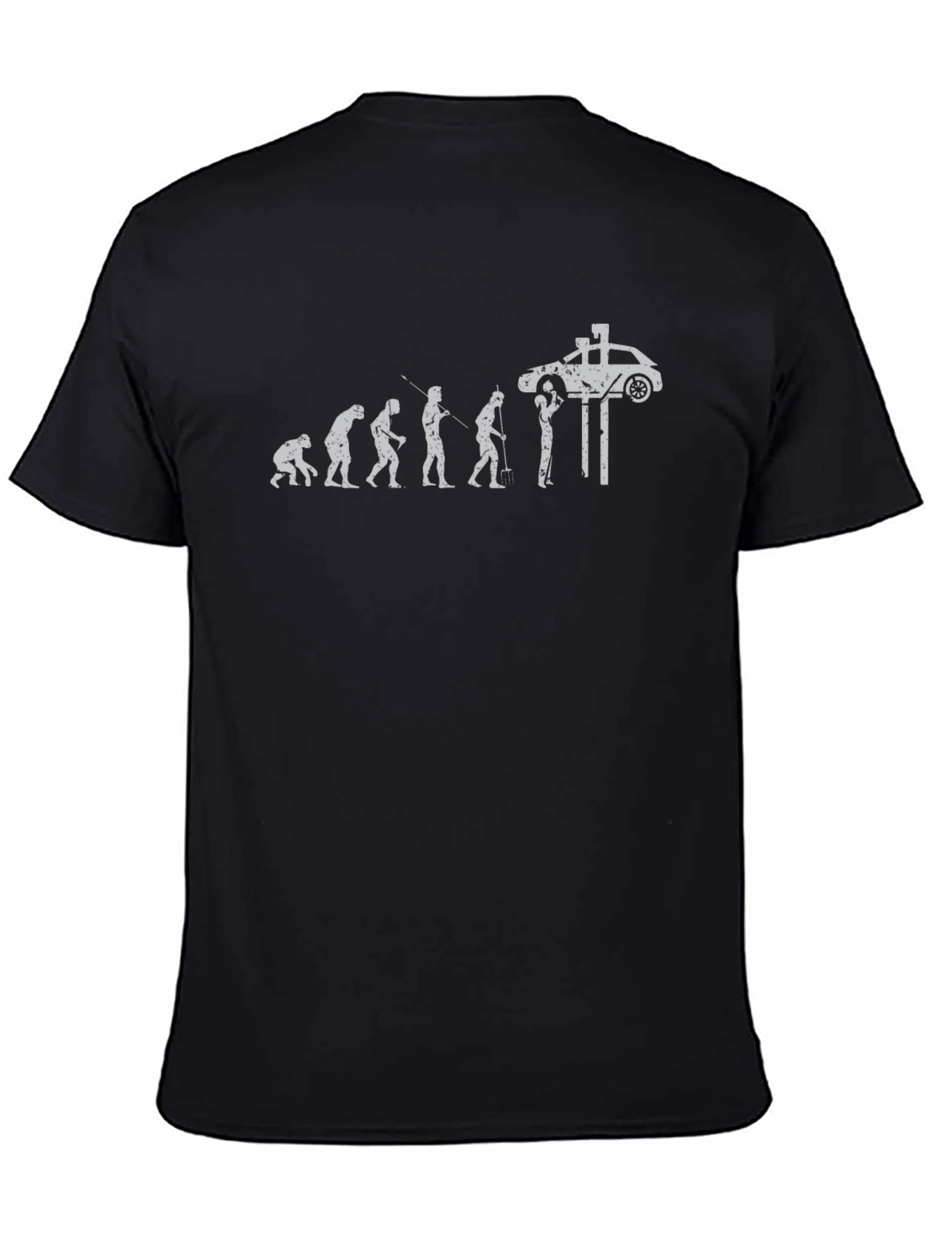 Evolution of Car Mechanic Black T-Shirt