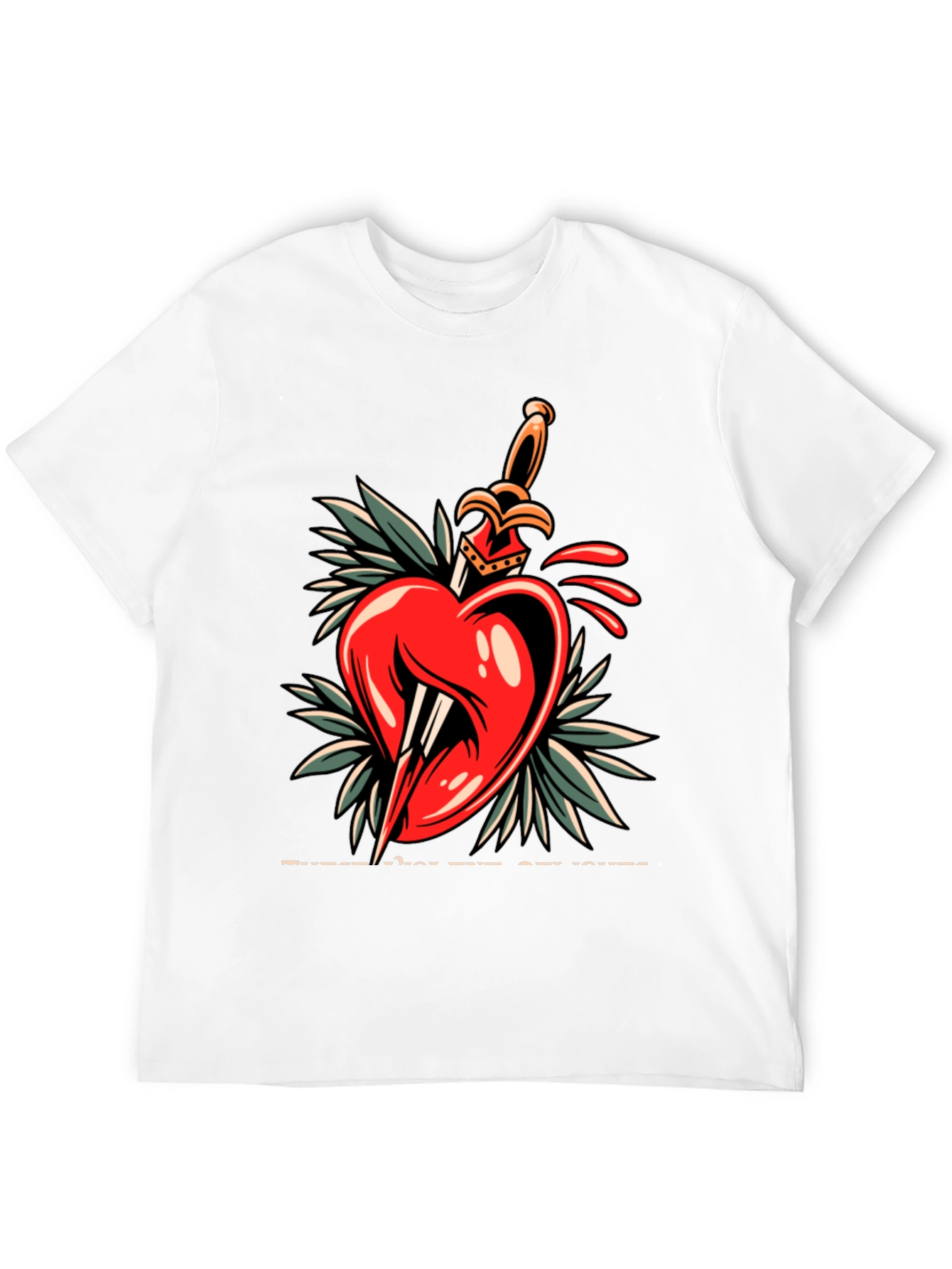 Heart & Dagger Graphic Tee - Edgy Streetwear Style