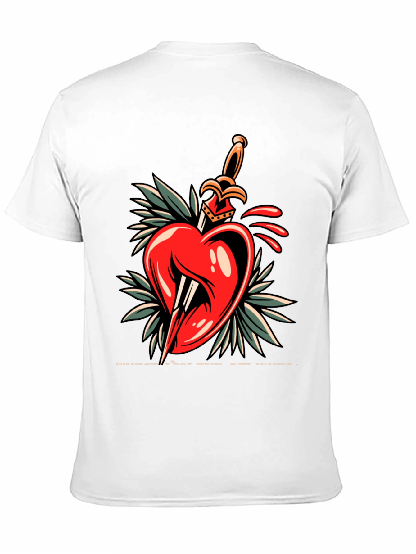 Heart & Dagger Graphic Tee - Edgy Streetwear Style