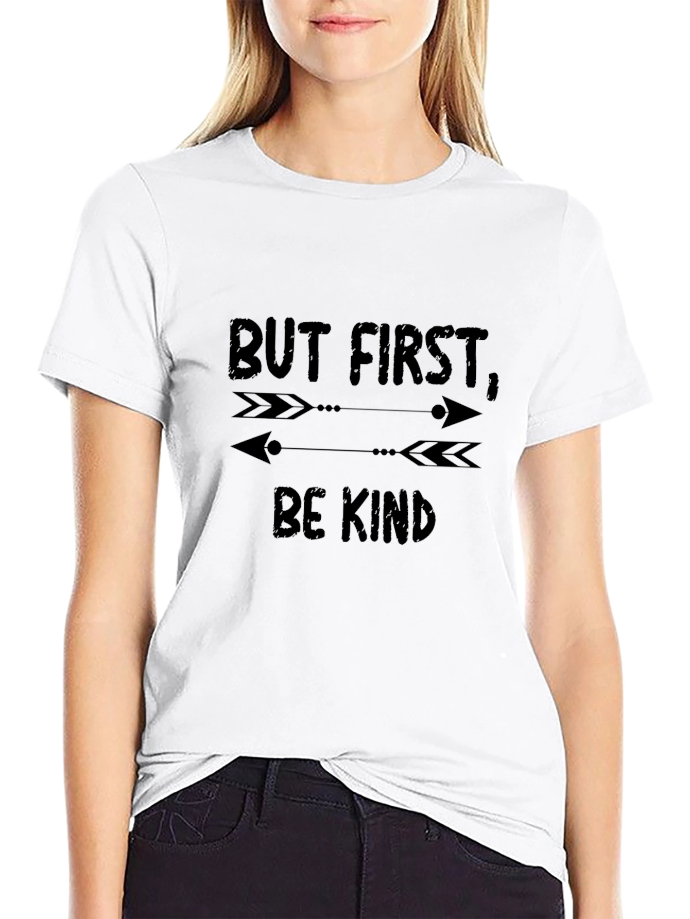 But First Be Kind T-Shirt | Black Casual Tee