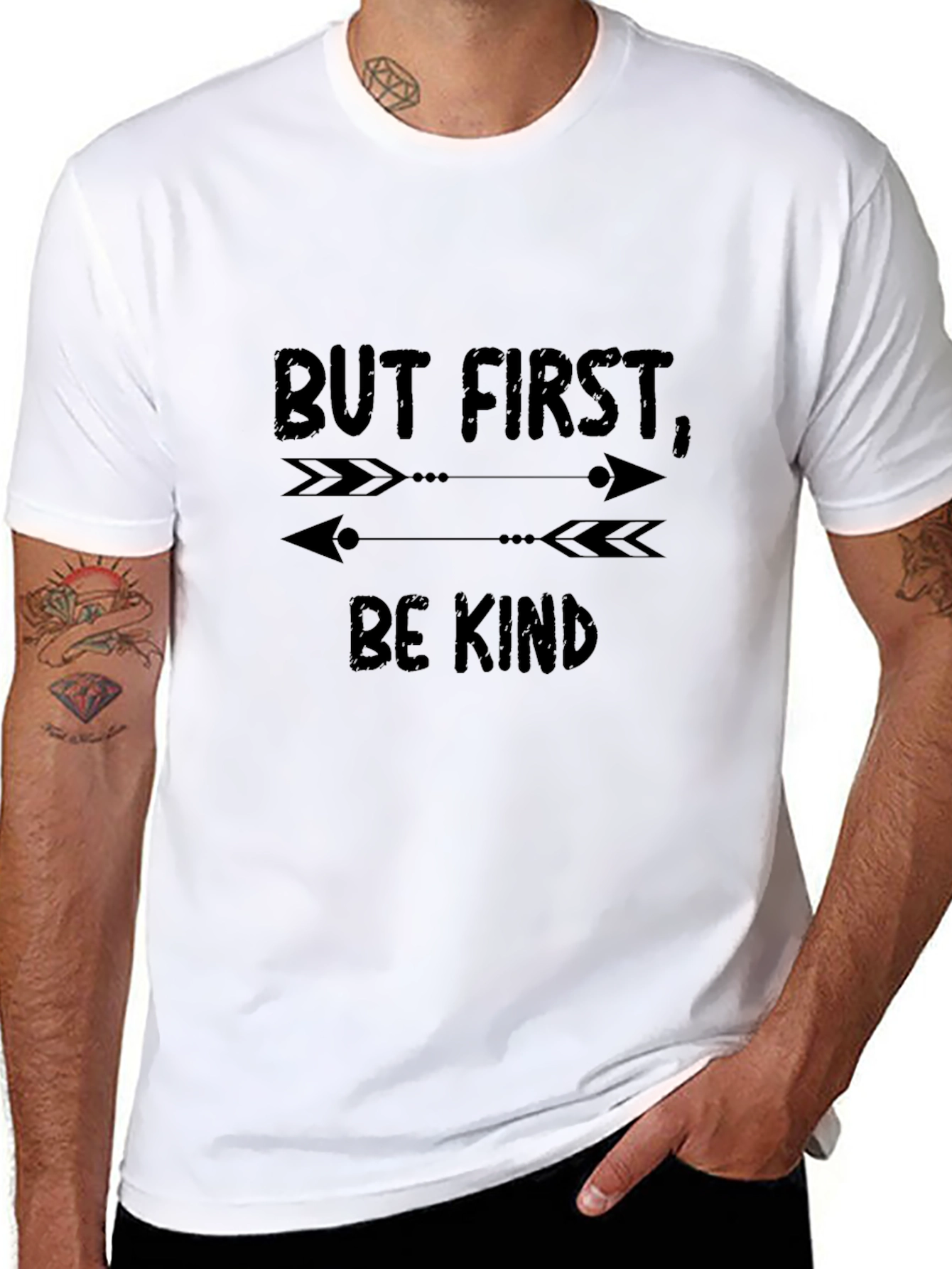 But First Be Kind T-Shirt | Black Casual Tee