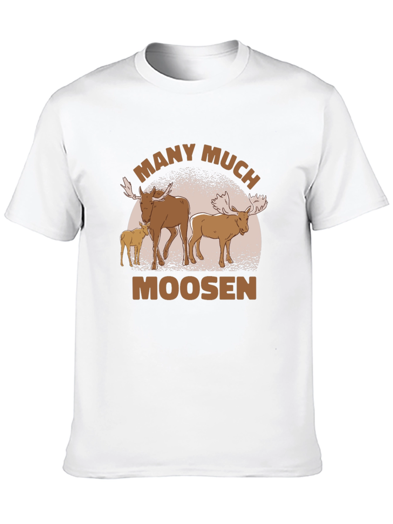 Many Much Moosen Black T-Shirt