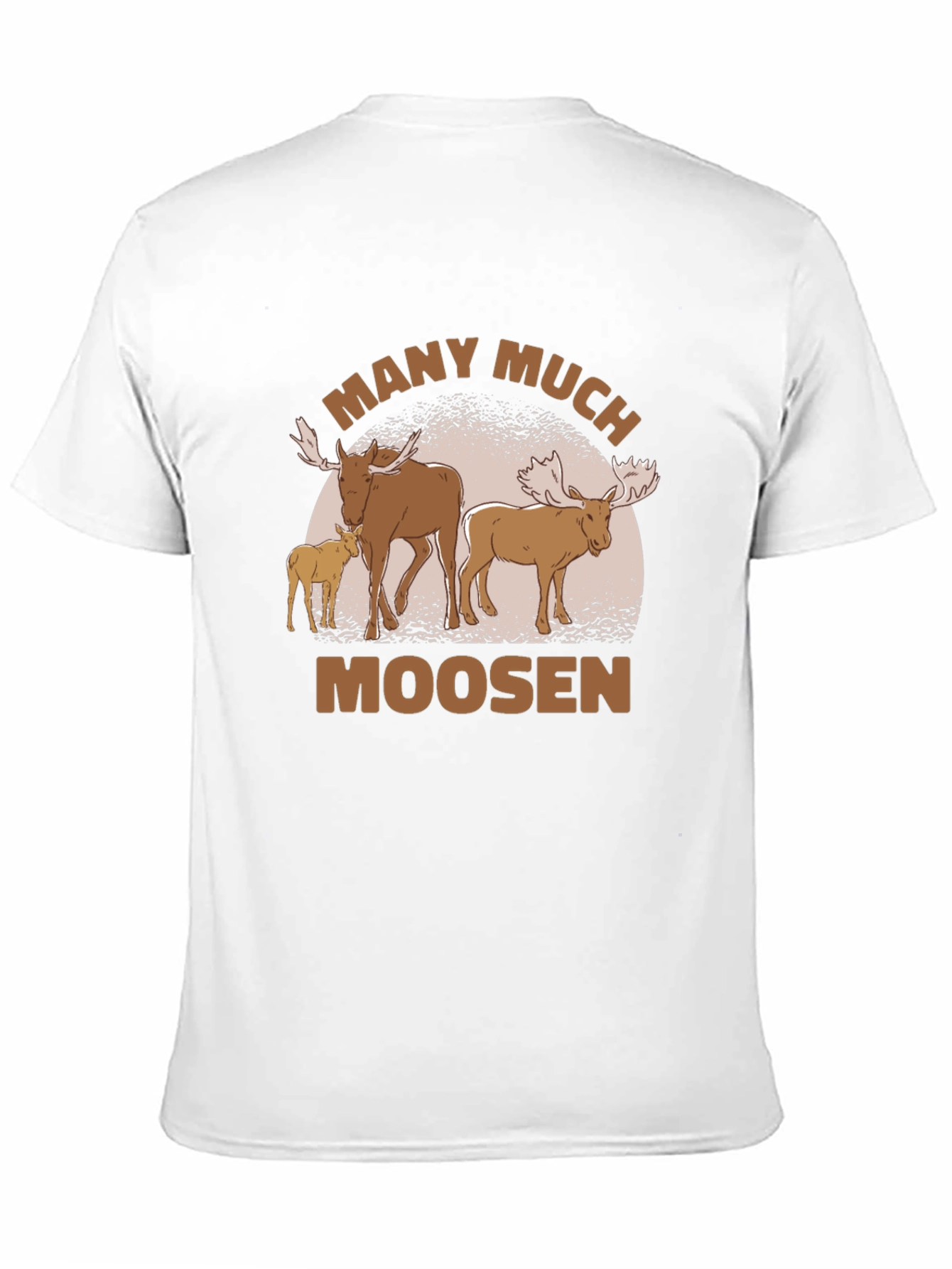 Many Much Moosen Black T-Shirt