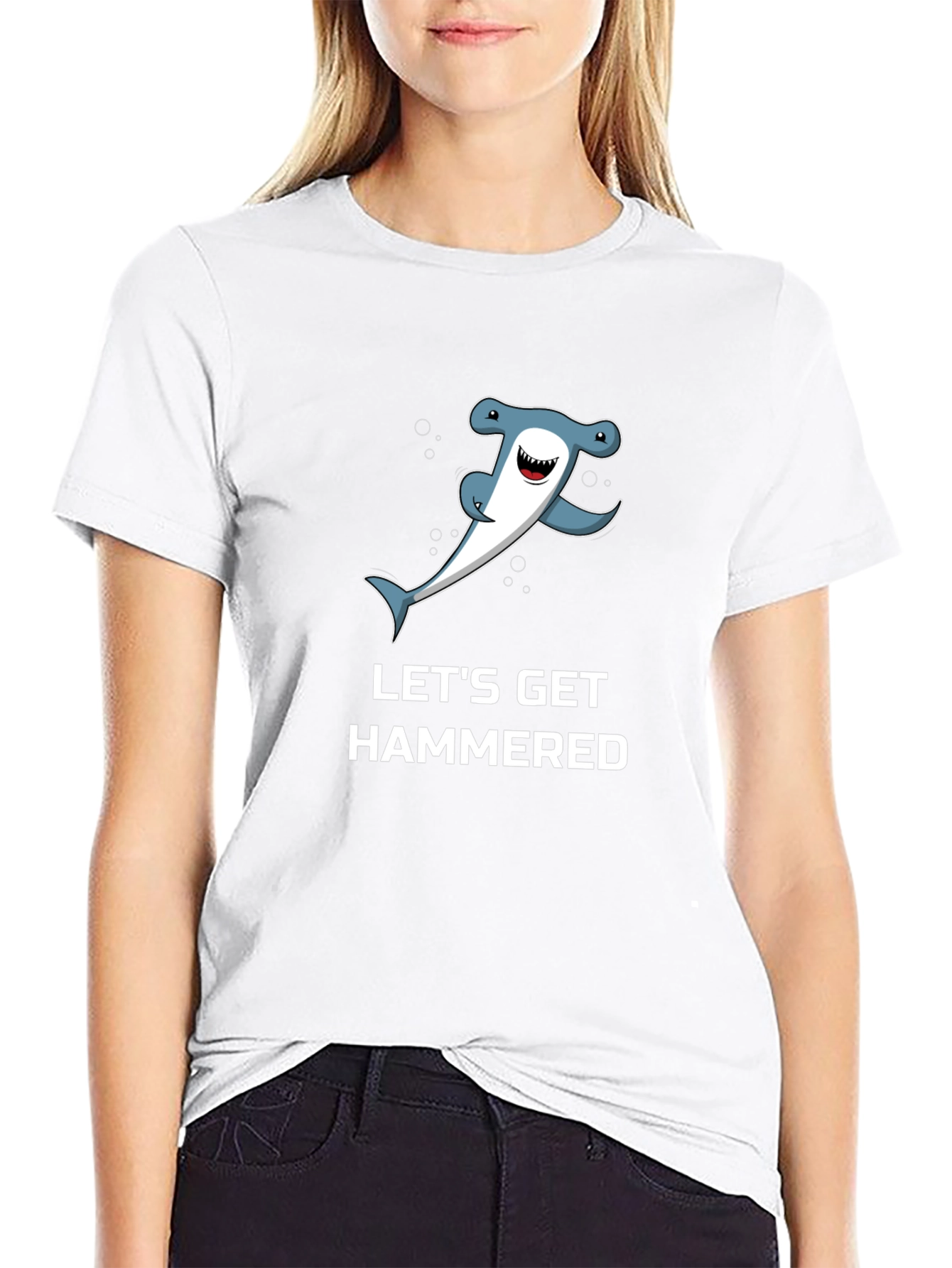 Lets Get Hammered T-Shirt - Hammerhead Shark Graphic Tee