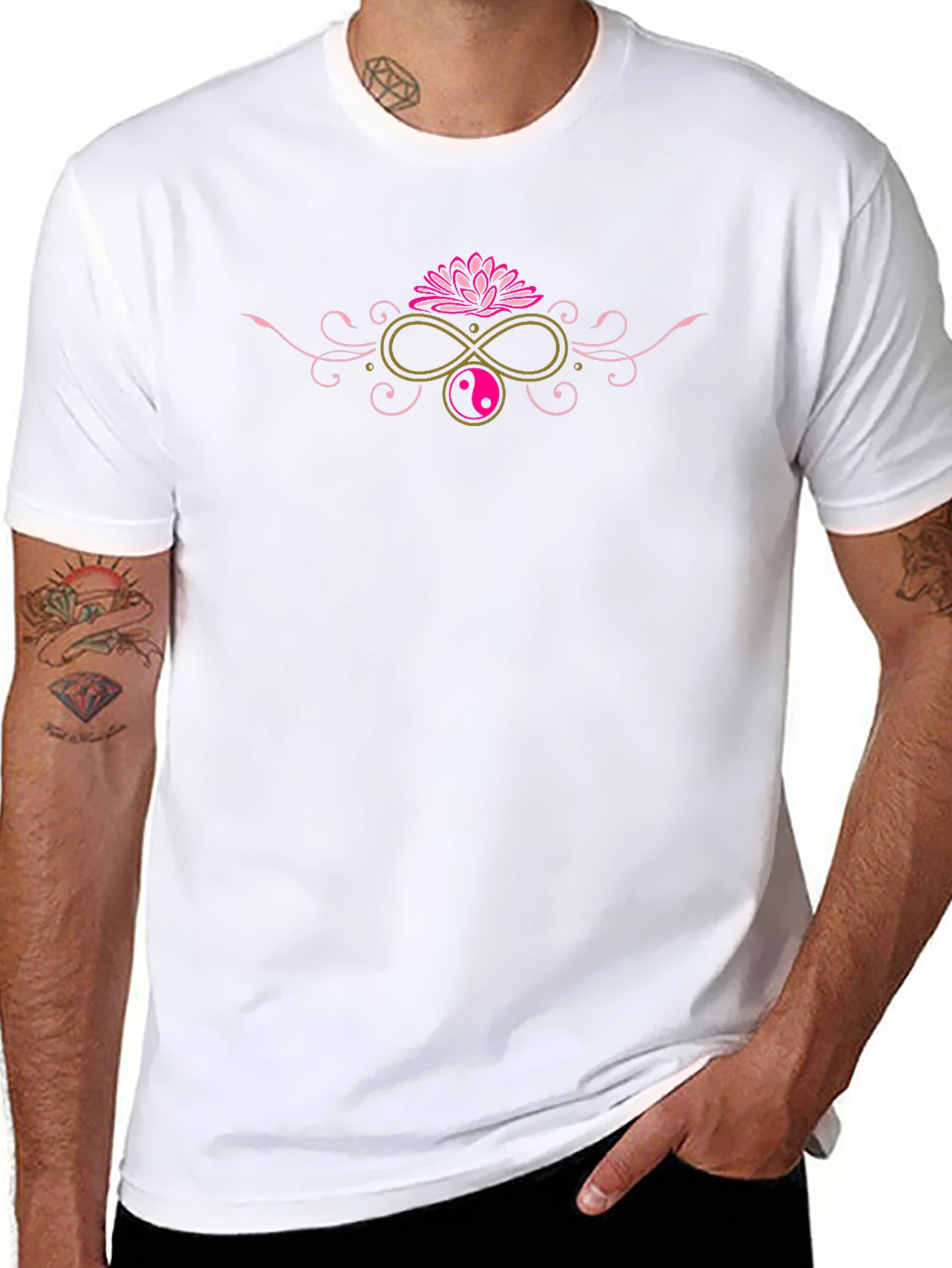 Yin Yang Lotus Infinity Graphic Tee