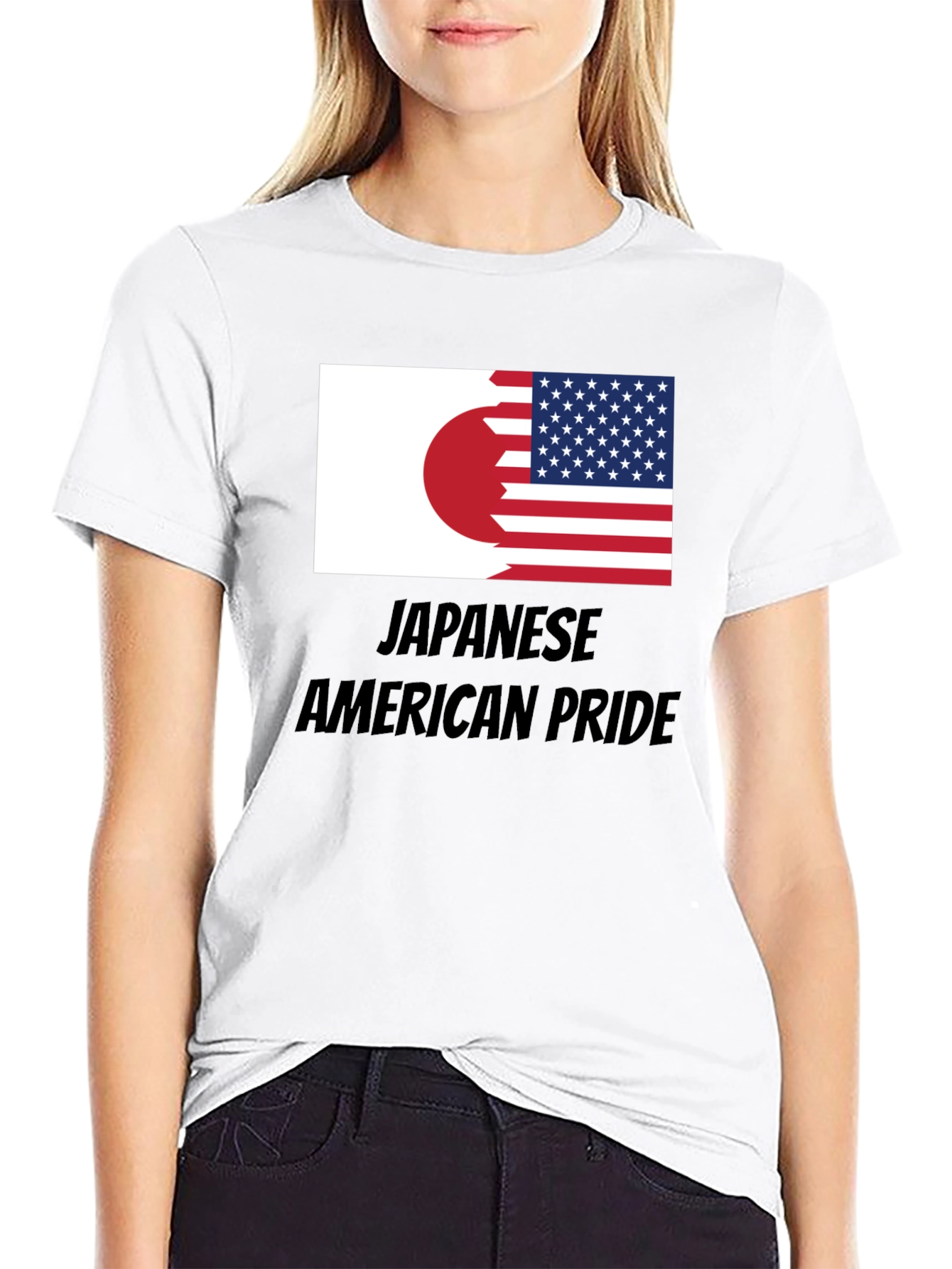 Japanese American Pride T-Shirt USA Japan Flag Tee