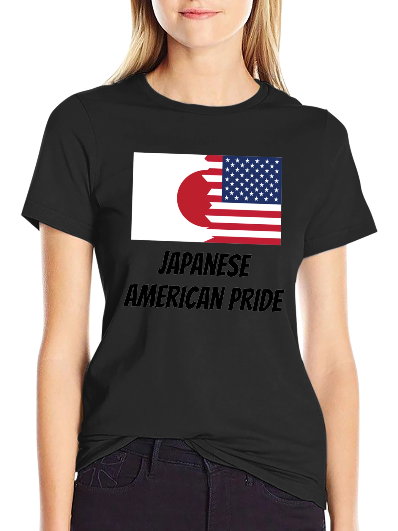 Japanese American Pride T-Shirt USA Japan Flag Tee