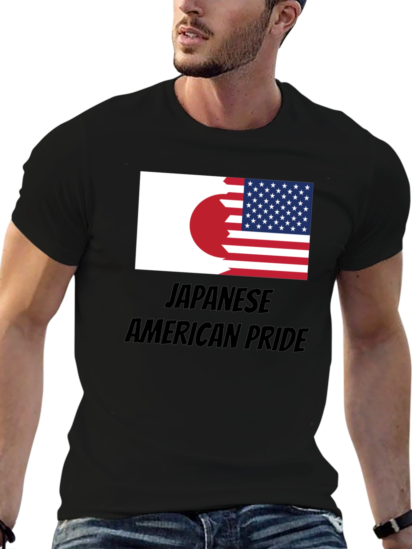 Japanese American Pride T-Shirt USA Japan Flag Tee