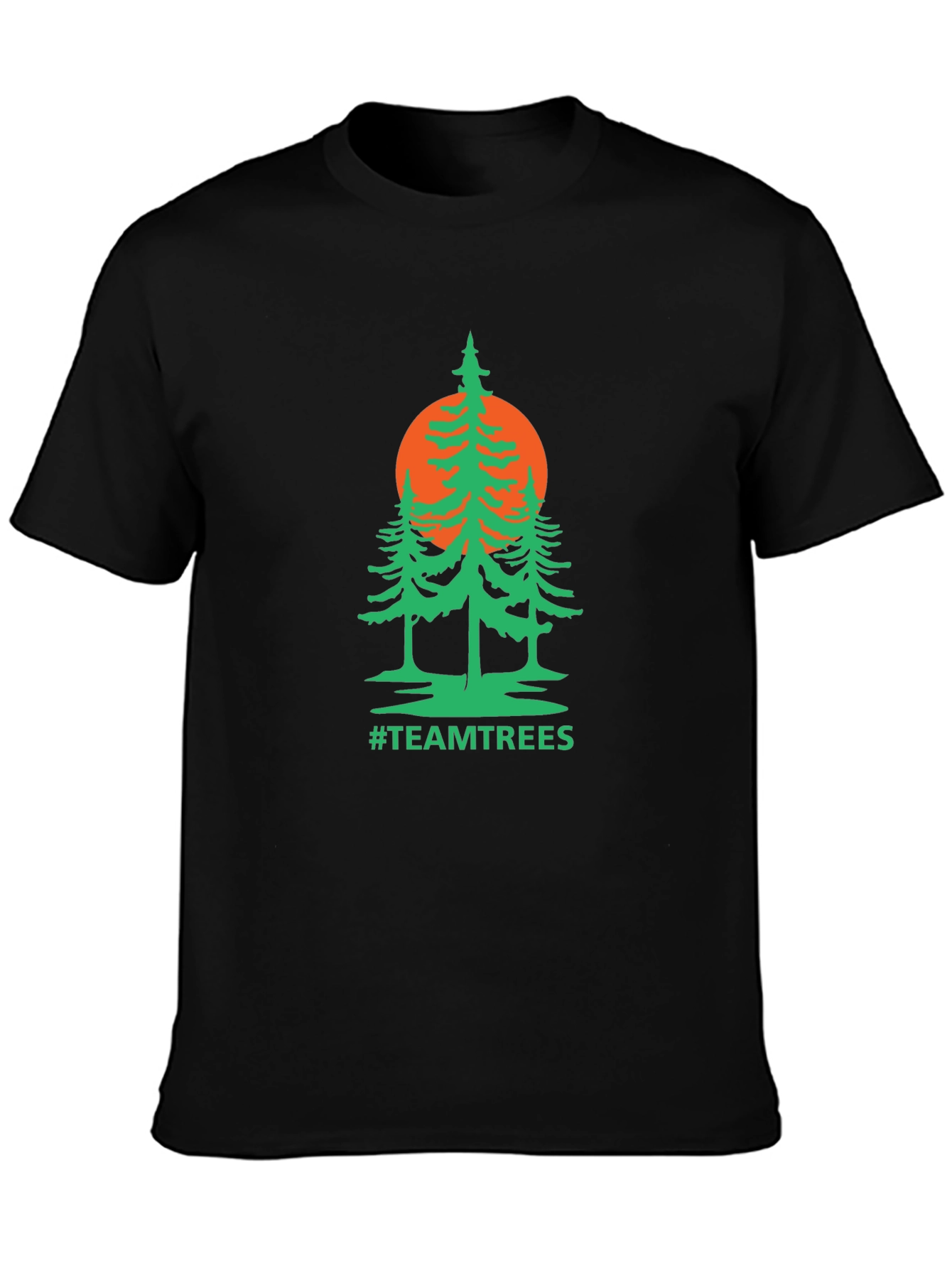 Team Trees Black T-Shirt