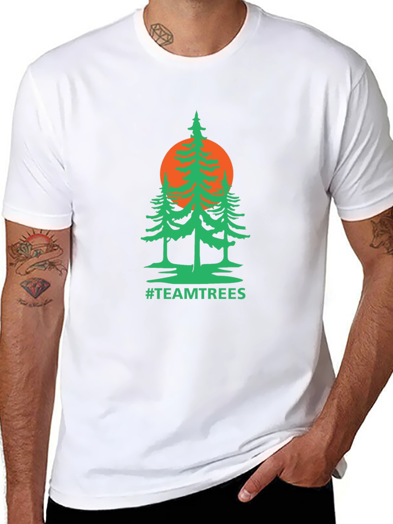 Team Trees Black T-Shirt