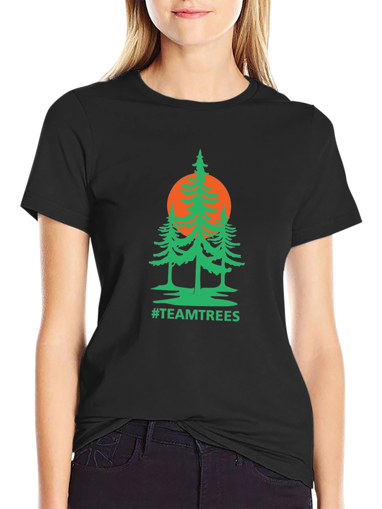 Team Trees Black T-Shirt