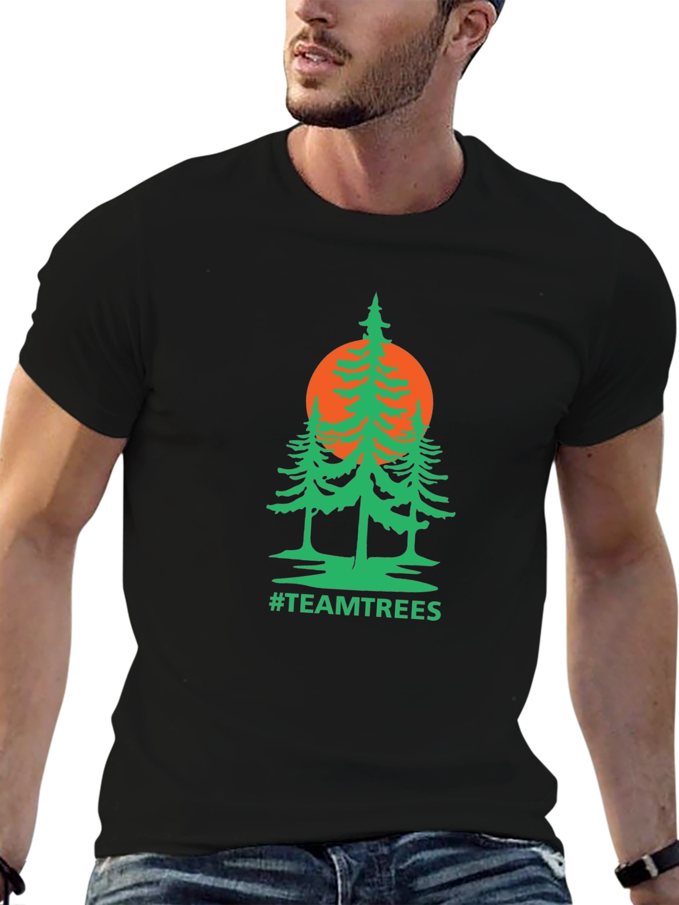 Team Trees Black T-Shirt