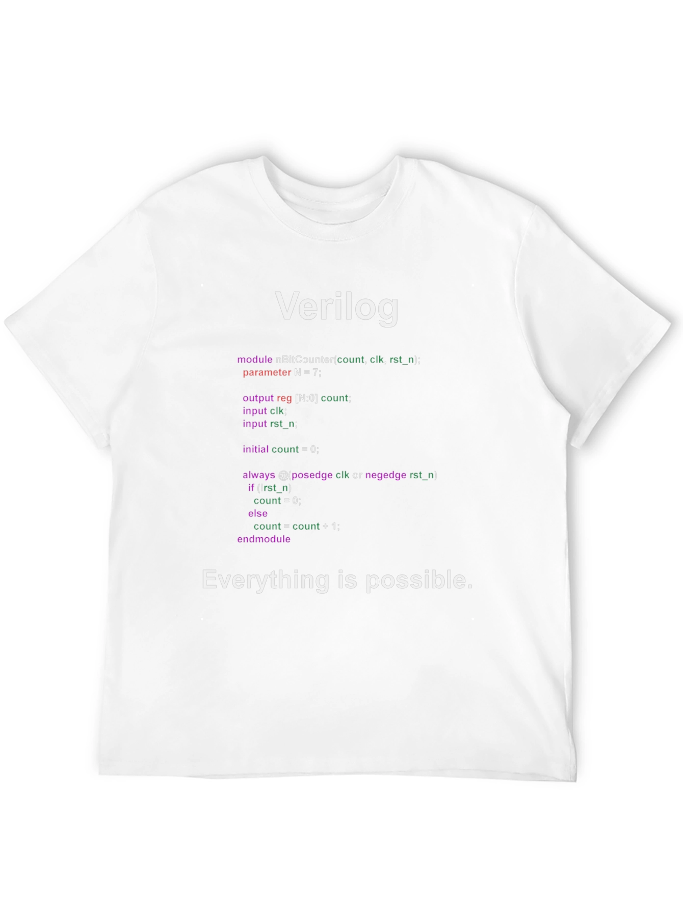 Verilog Code T-Shirt: Everything is Possible